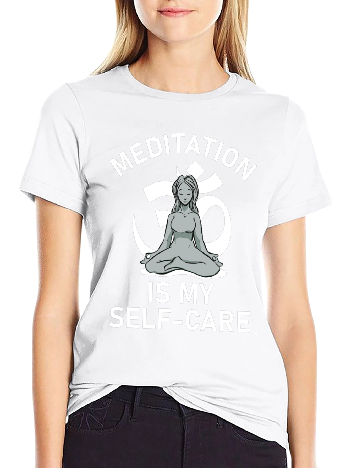 Meditation is My Self-Care Black Graphic Tee