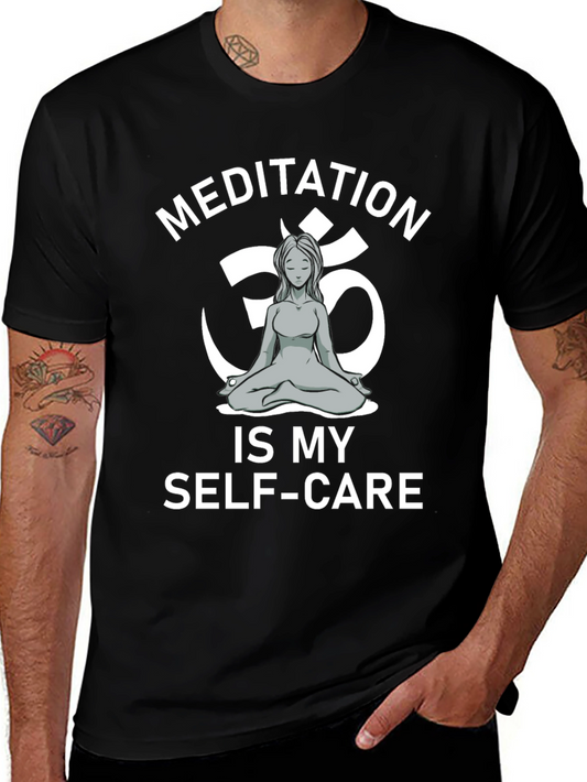 Meditation is My Self-Care Black Graphic Tee