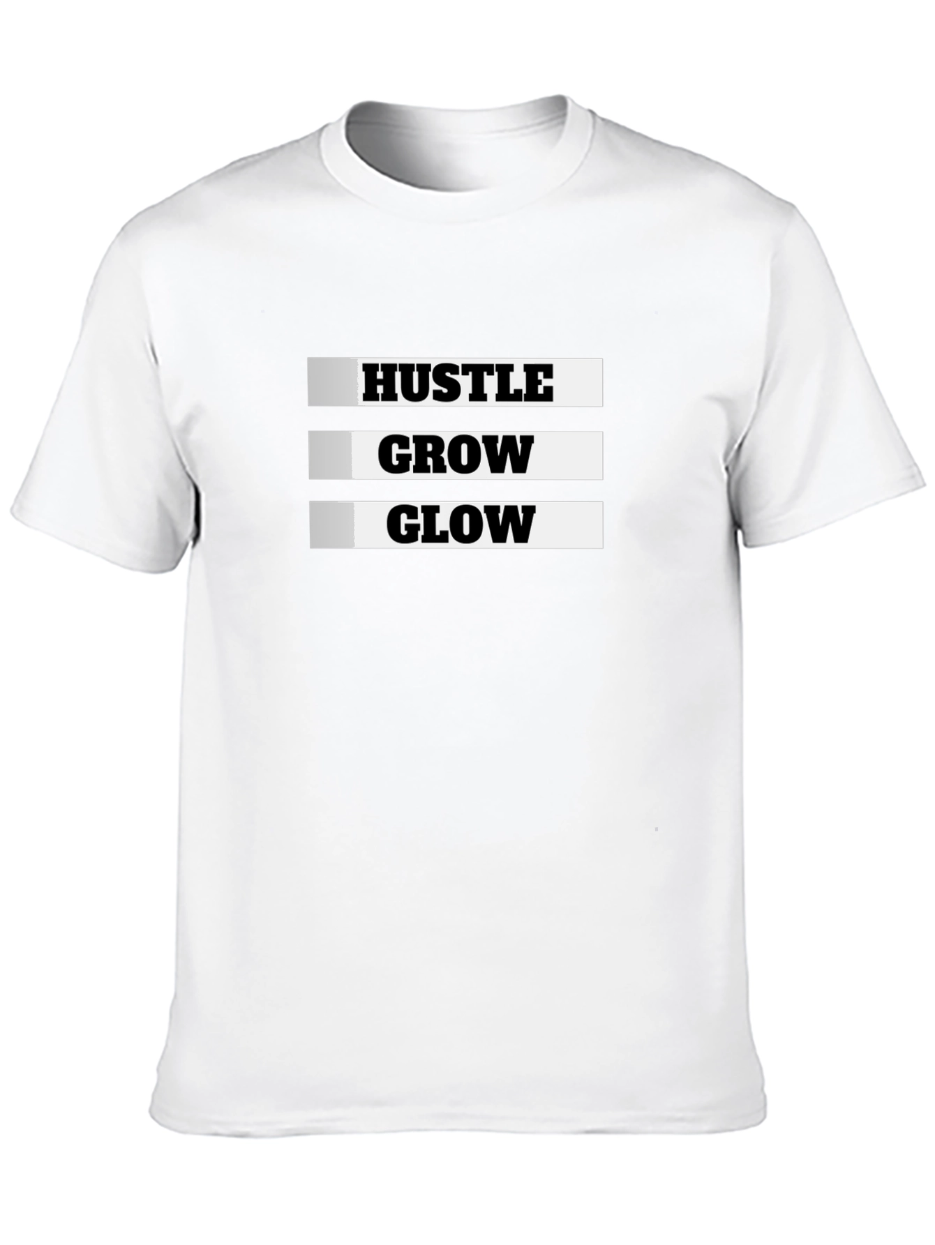 Hustle Grow Glow Black Graphic Tee