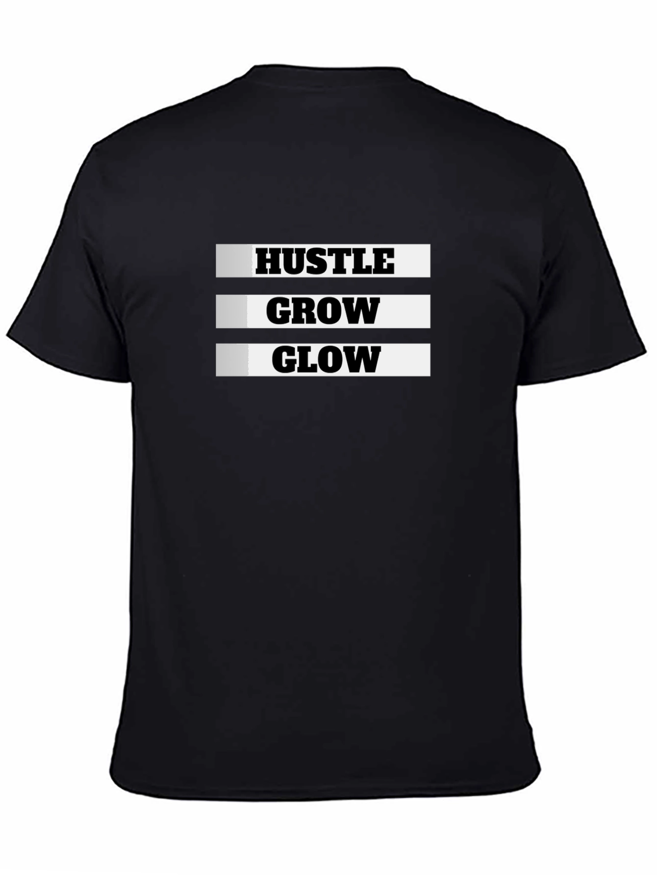 Hustle Grow Glow Black Graphic Tee
