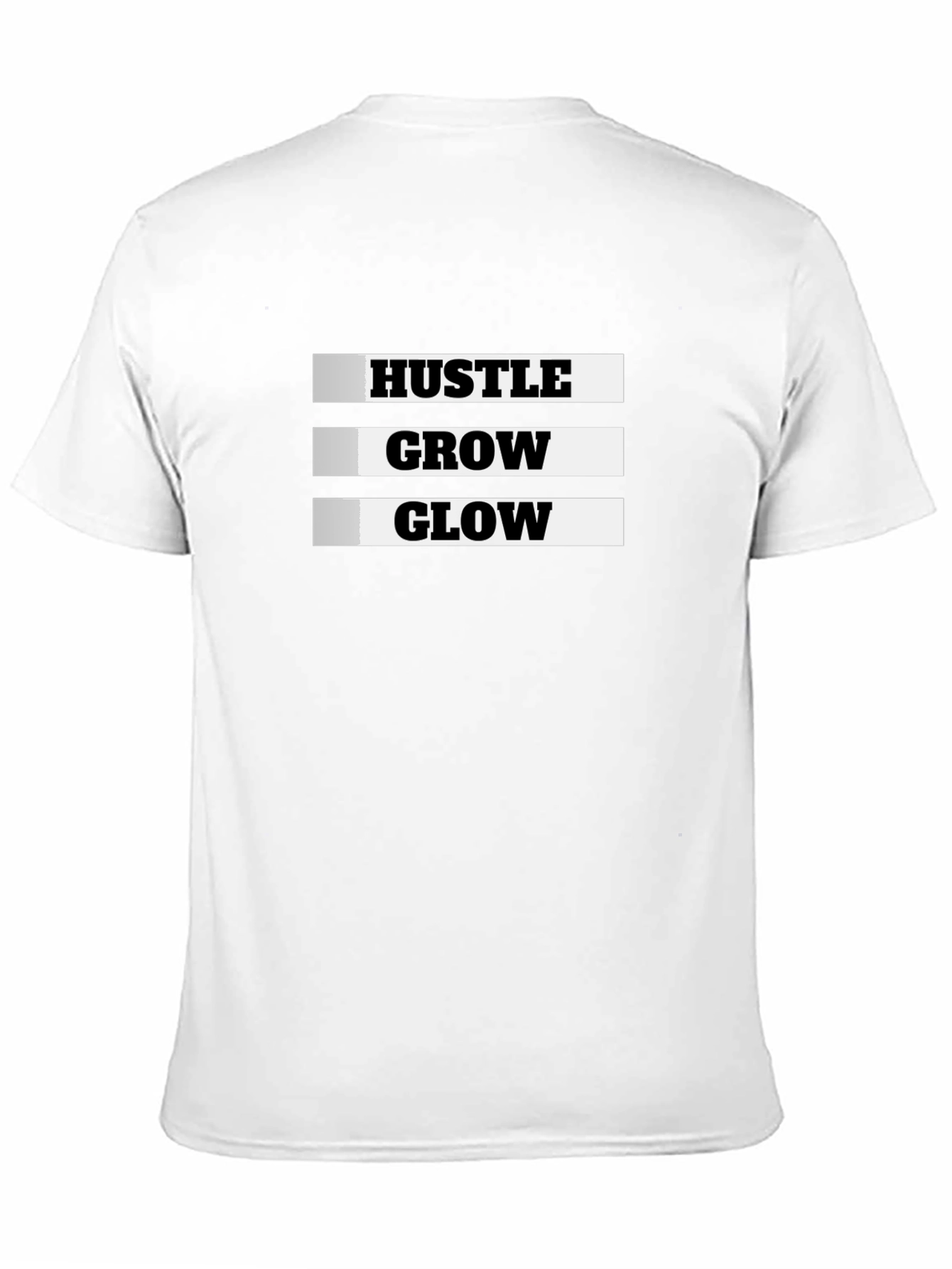 Hustle Grow Glow Black Graphic Tee