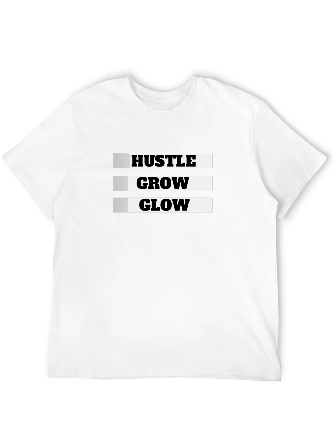 Hustle Grow Glow Black Graphic Tee