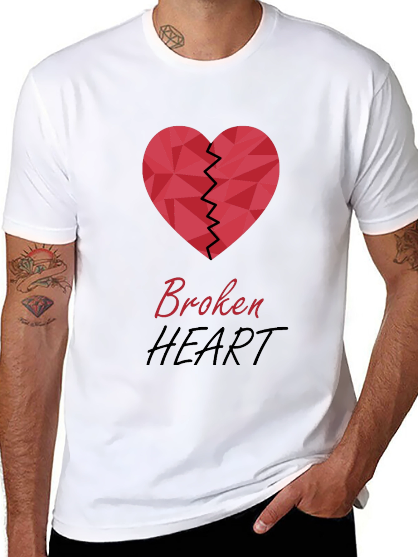 Broken Heart Graphic T-Shirt - Stylish & Trendy