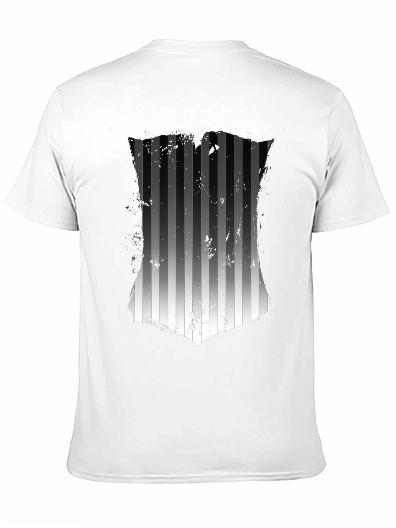 Striped Graphic Tee - Mens Black T-Shirt