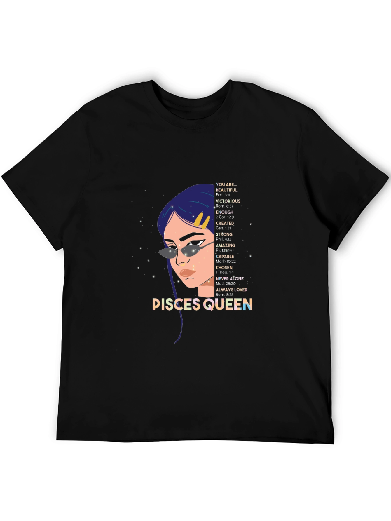 Pisces Queen T-Shirt - Zodiac Sign Graphic Tee