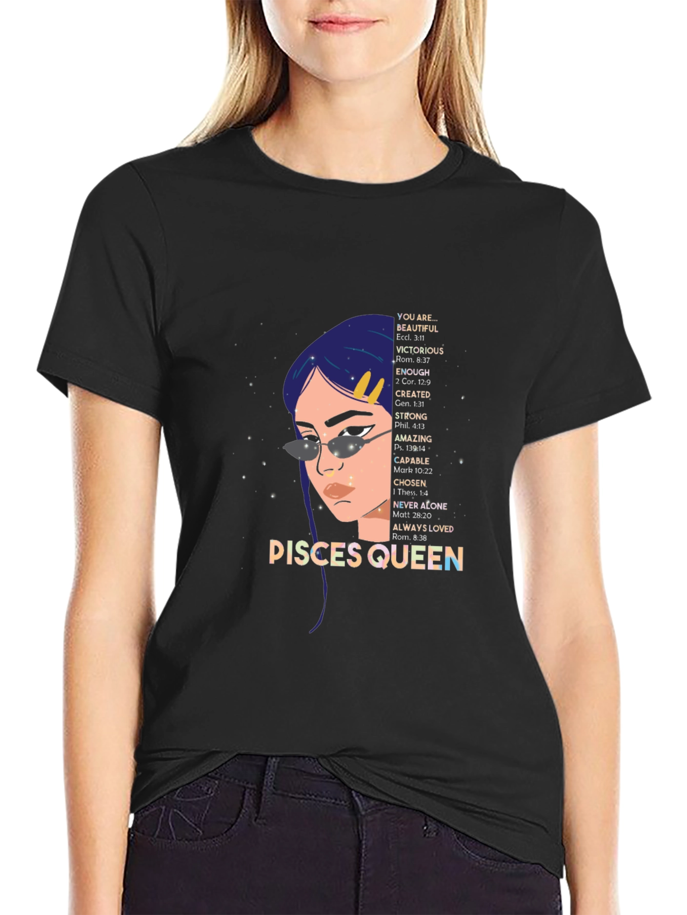 Pisces Queen T-Shirt - Zodiac Sign Graphic Tee