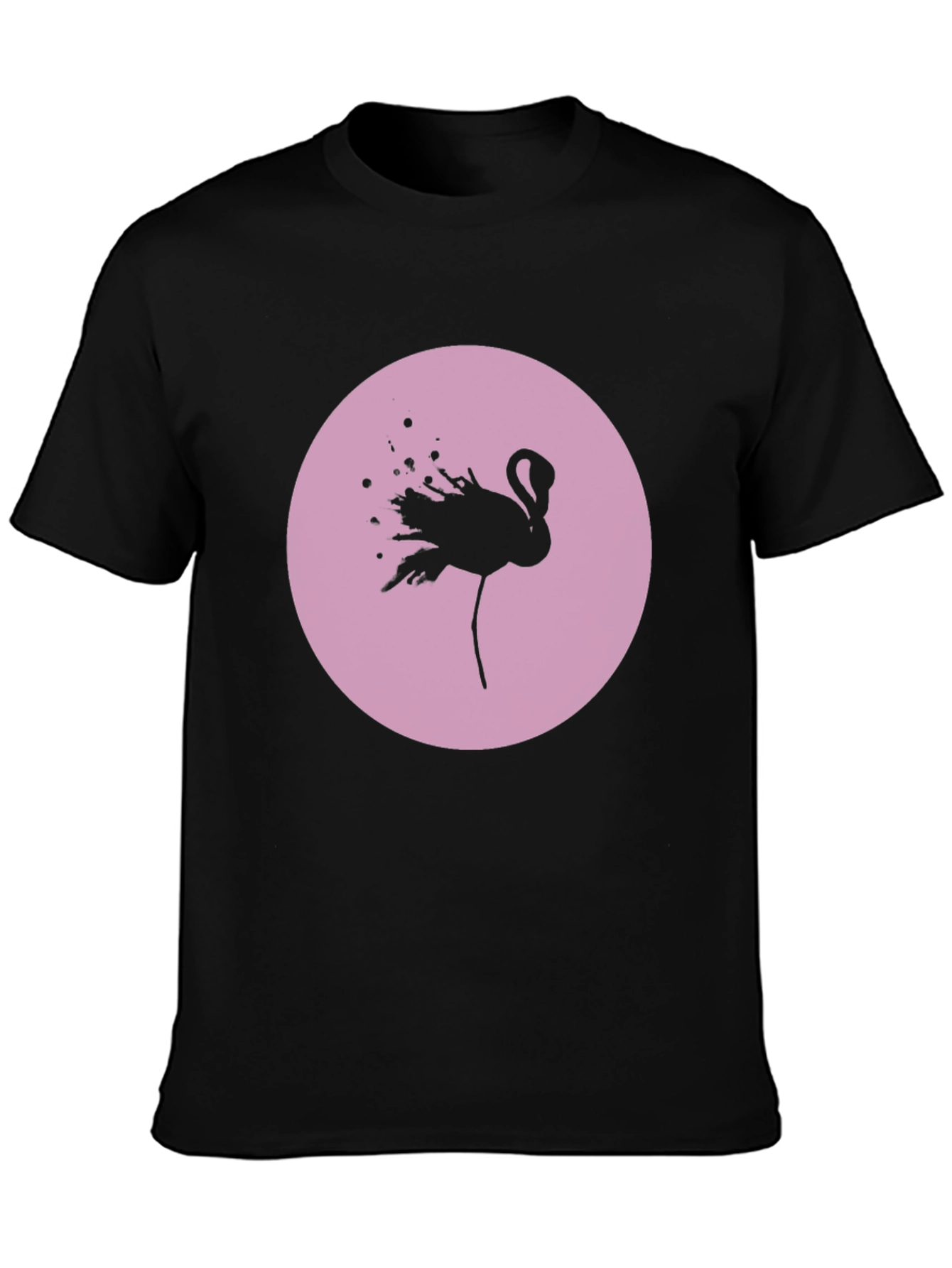 Flamingo Graphic Tee - Black