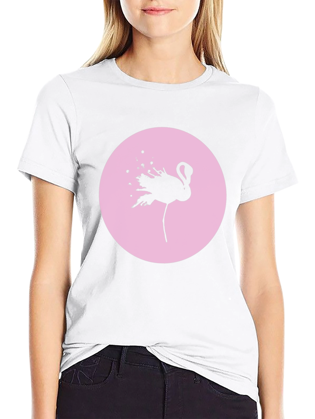 Flamingo Graphic Tee - Black
