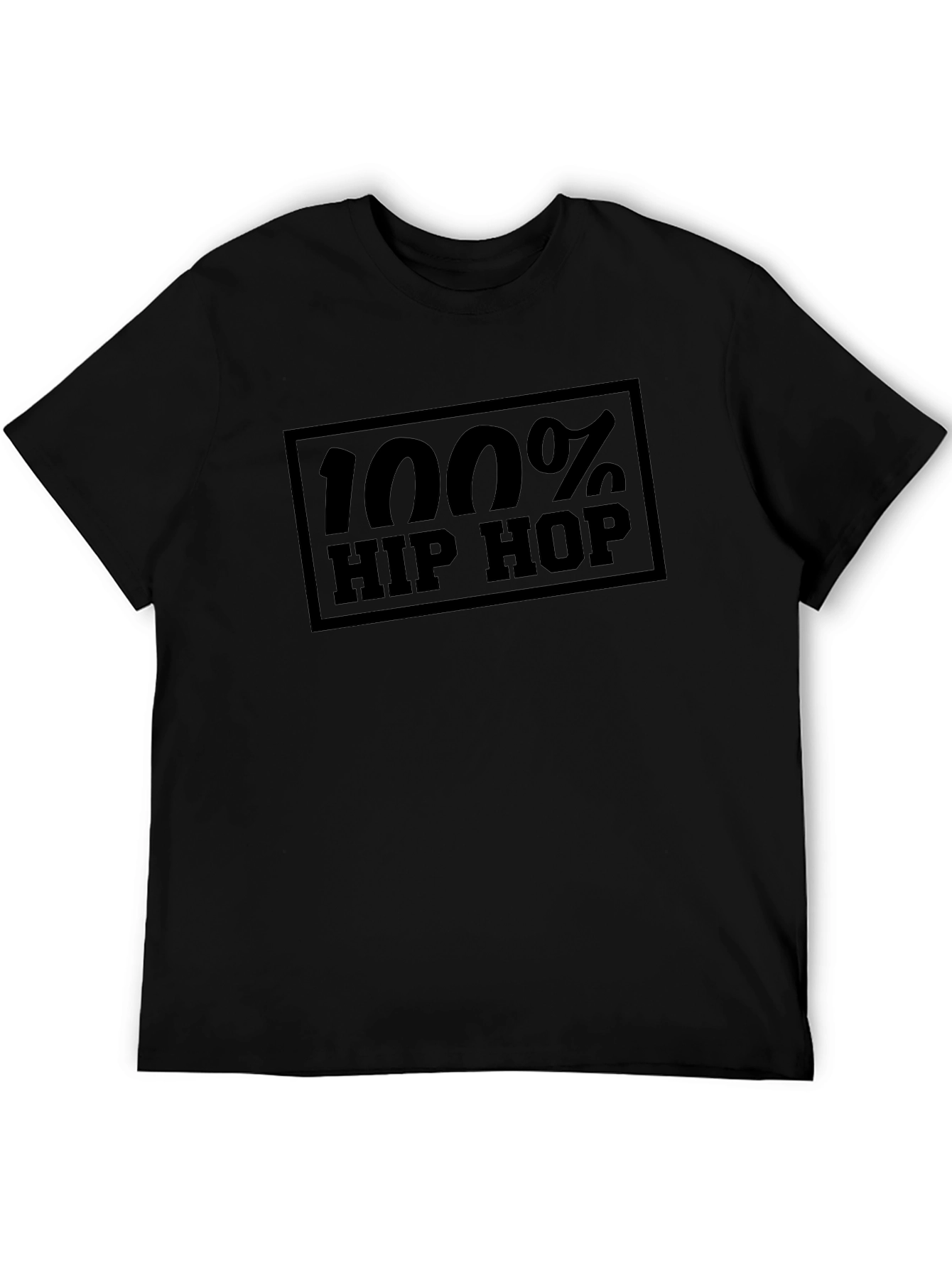 100% Hip Hop Graphic Tee - Black