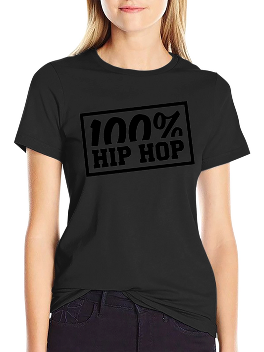 100% Hip Hop Graphic Tee - Black