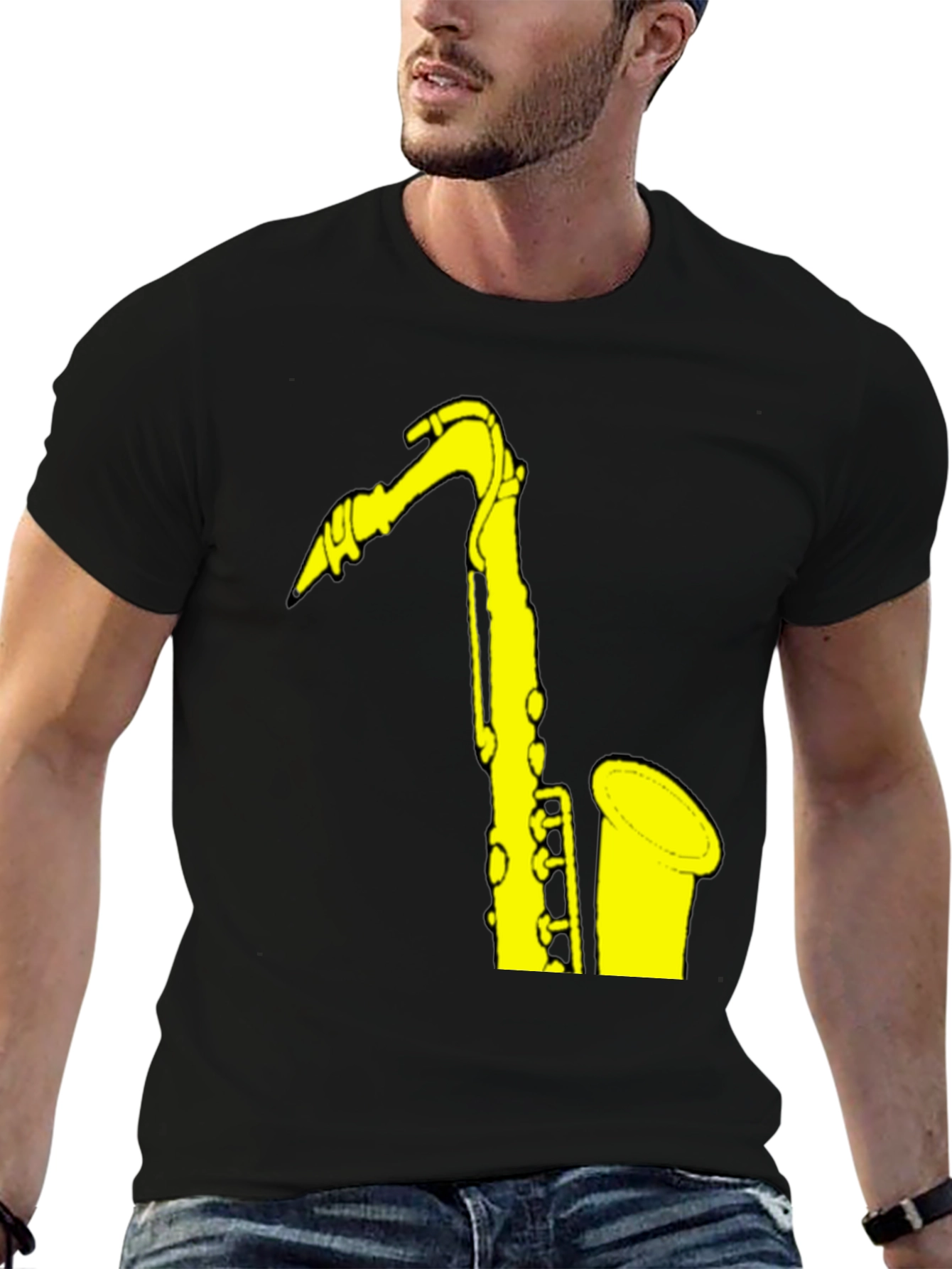 Saxophone Graphic Tee - Music Lovers T-Shirt