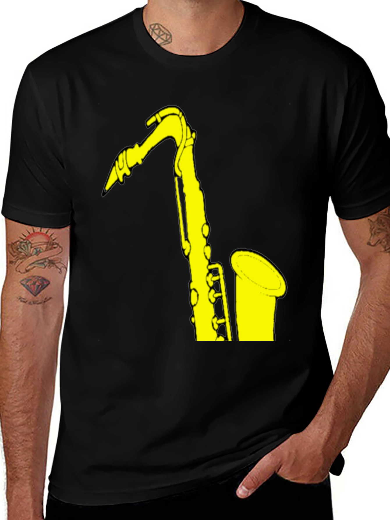 Saxophone Graphic Tee - Music Lovers T-Shirt