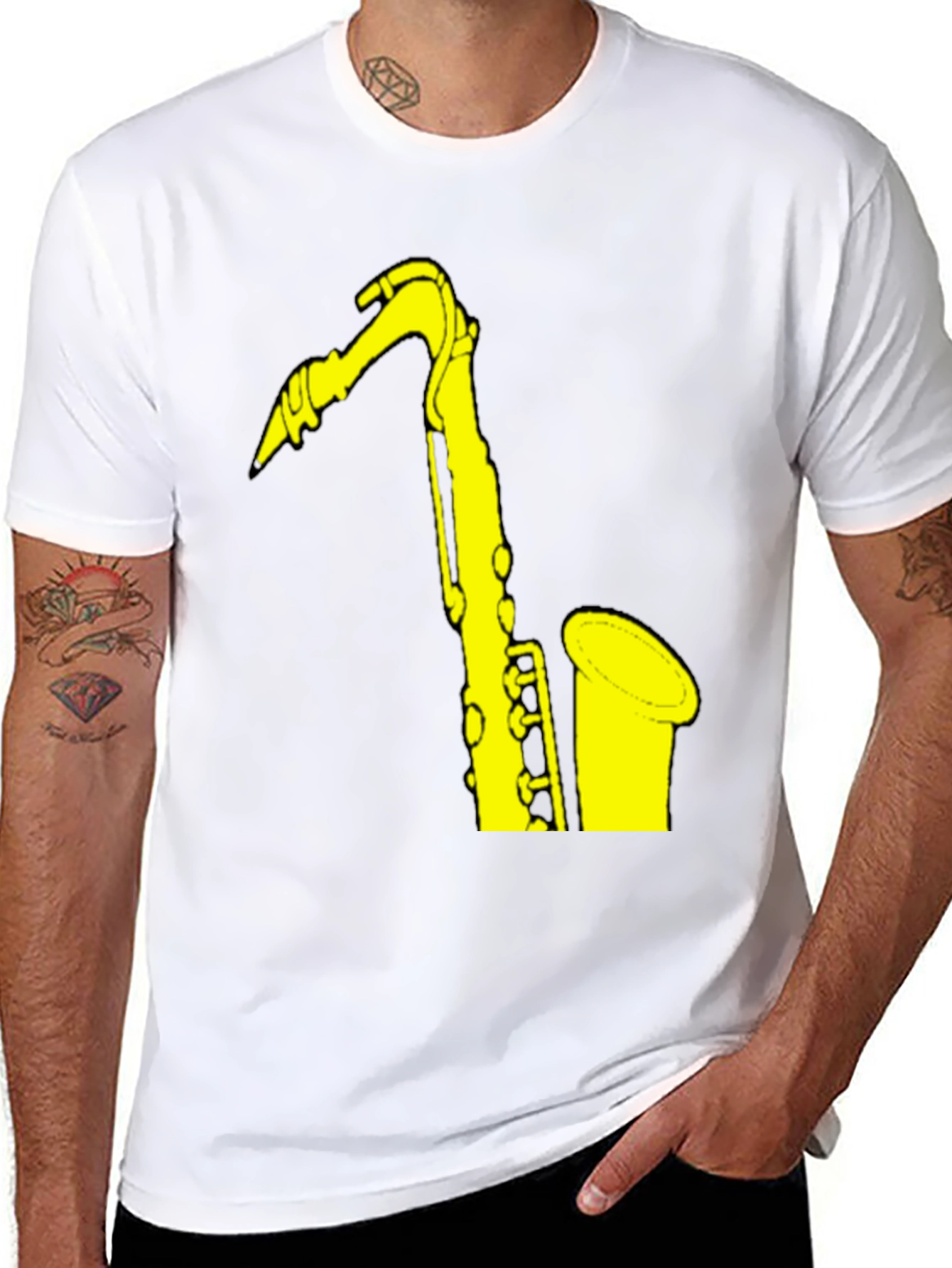 Saxophone Graphic Tee - Music Lovers T-Shirt