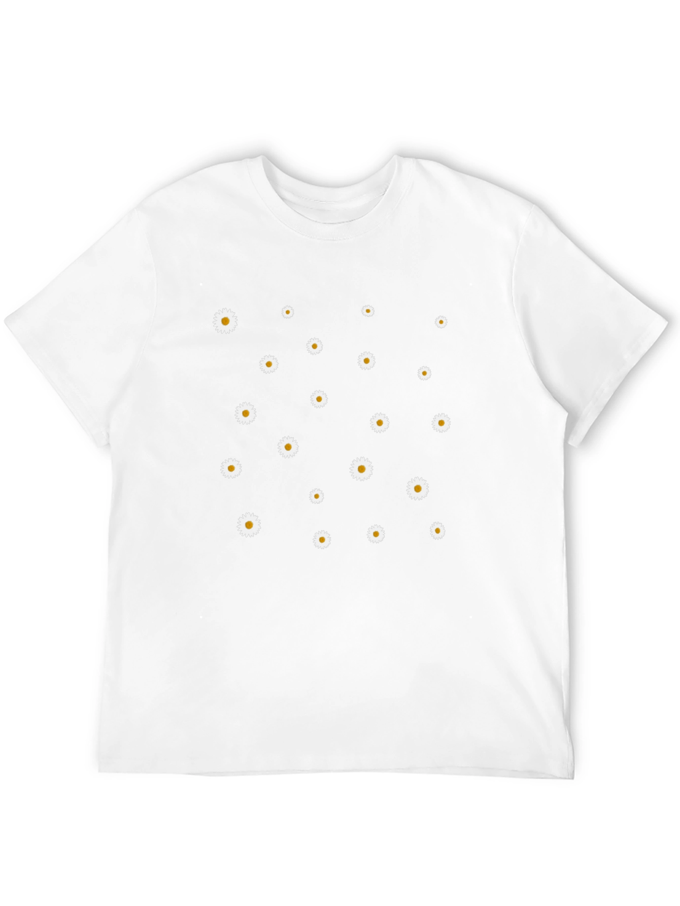 Daisy Print Black T-Shirt