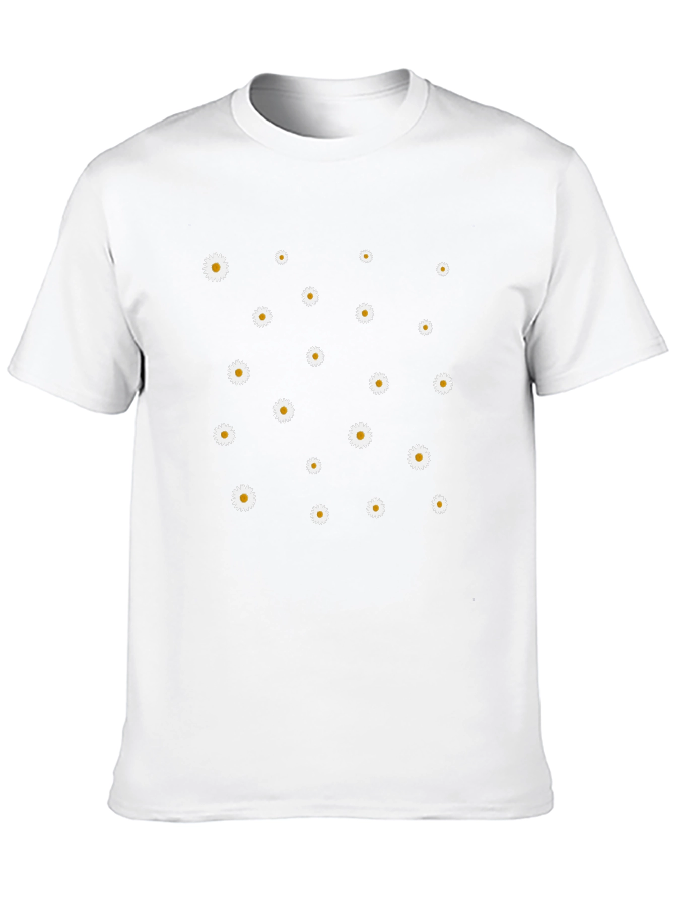 Daisy Print Black T-Shirt