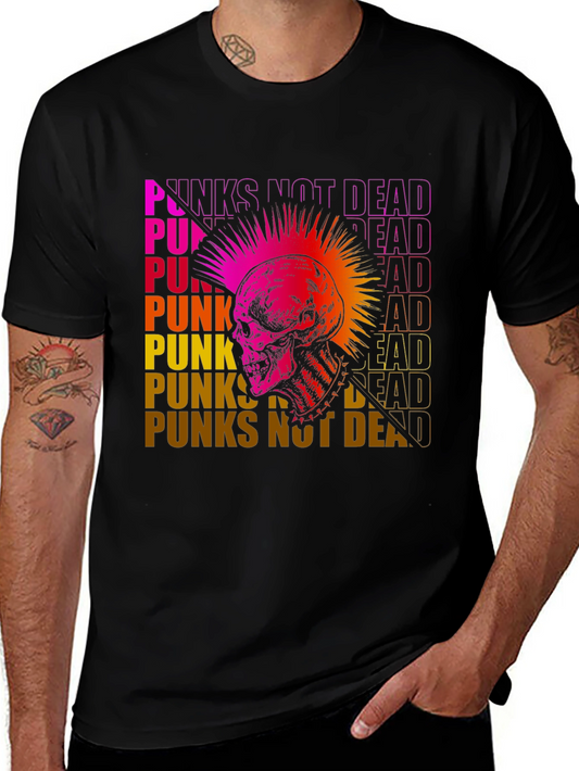 Punks Not Dead Skull Graphic Tee