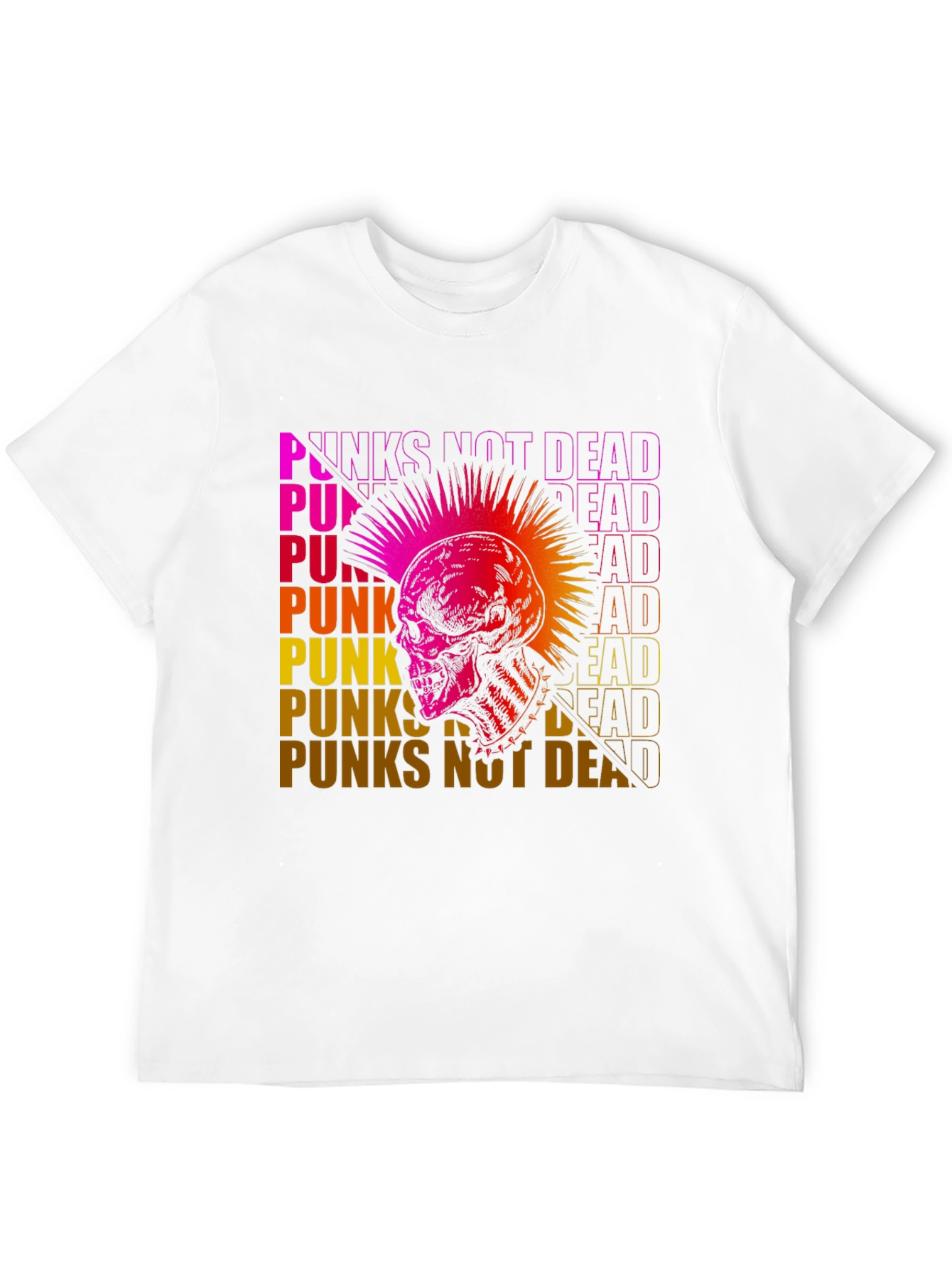Punks Not Dead Skull Graphic Tee