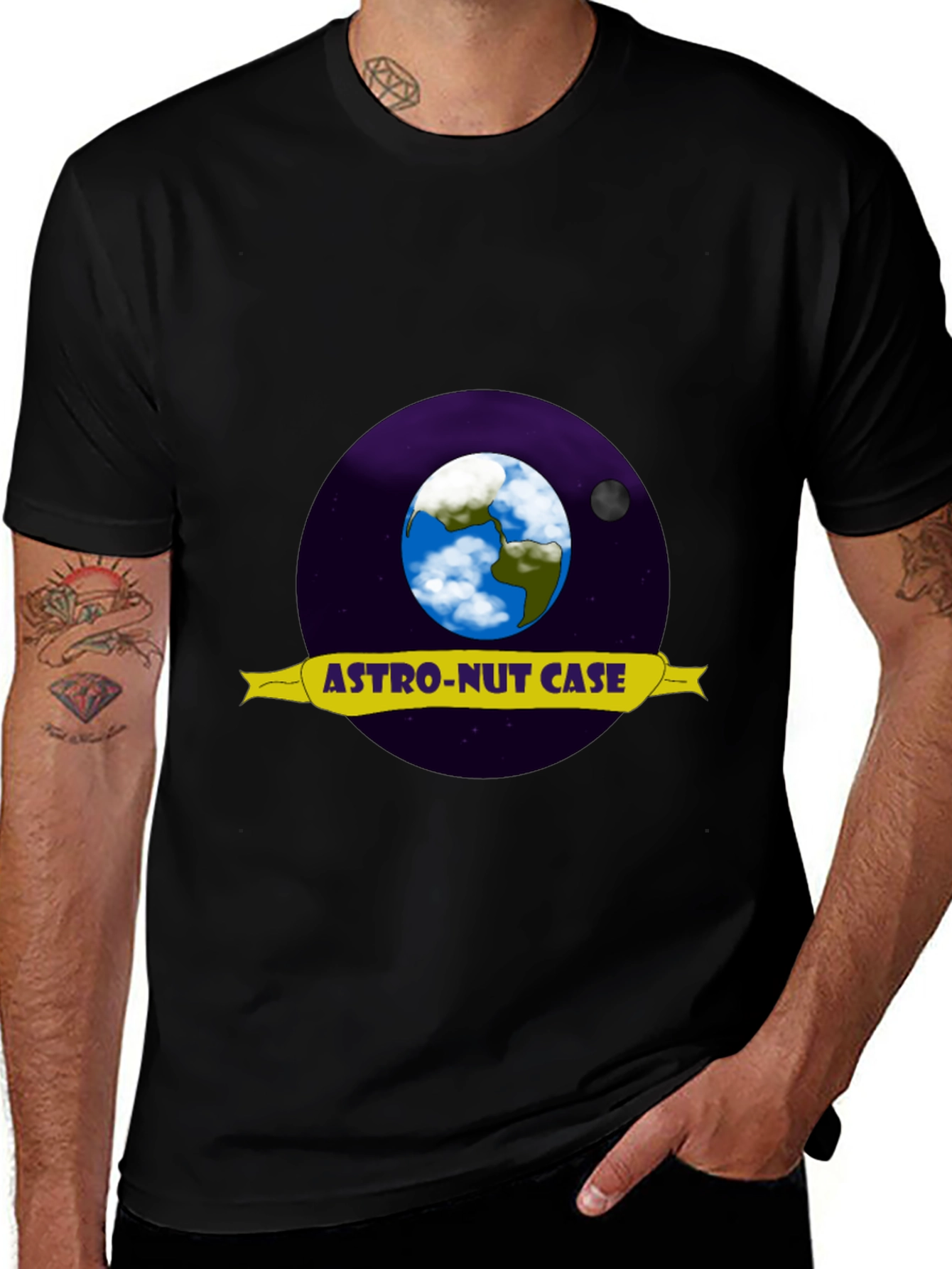 Astro-Nut Case Graphic T-Shirt - Outer Space Design