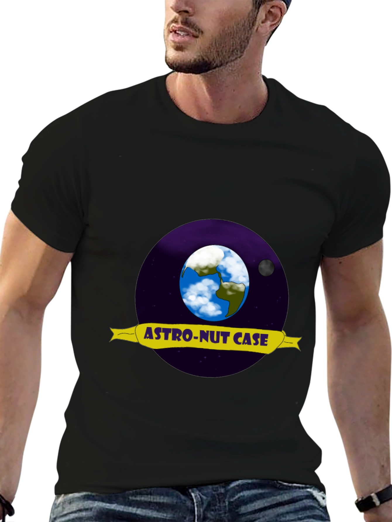 Astro-Nut Case Graphic T-Shirt - Outer Space Design