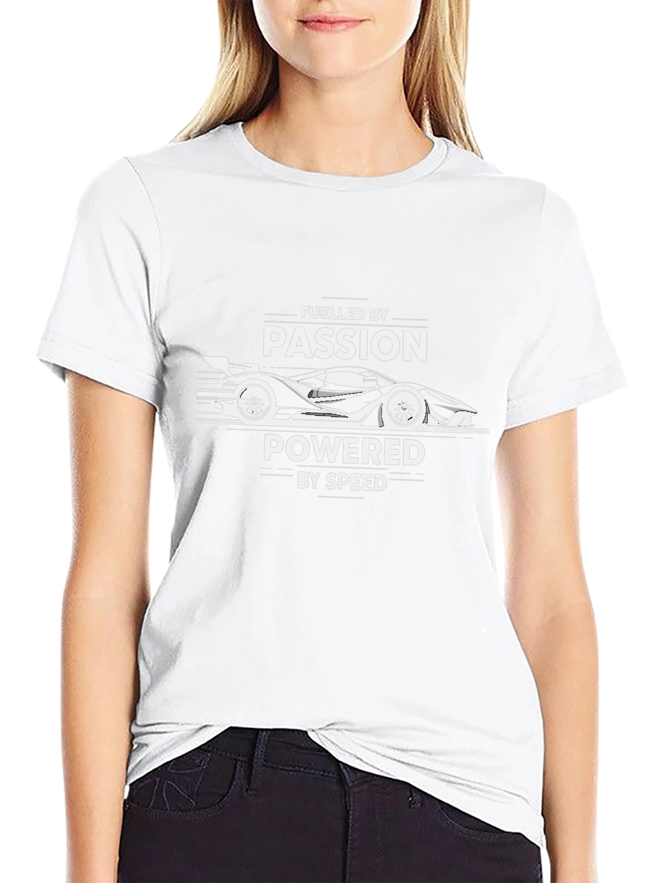 Fueled By Passion Graphic Tee - Racing Car Design