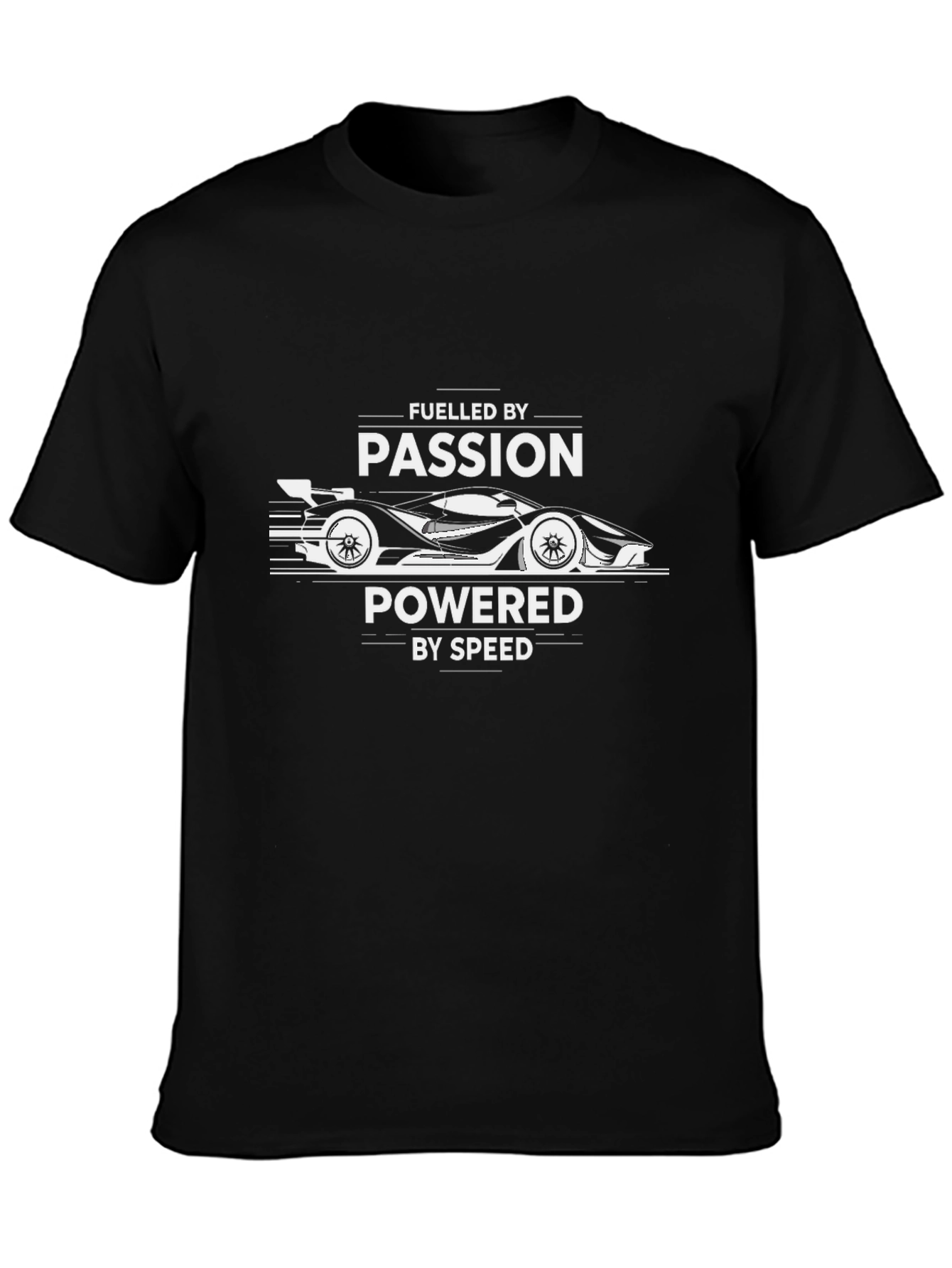 Fueled By Passion Graphic Tee - Racing Car Design