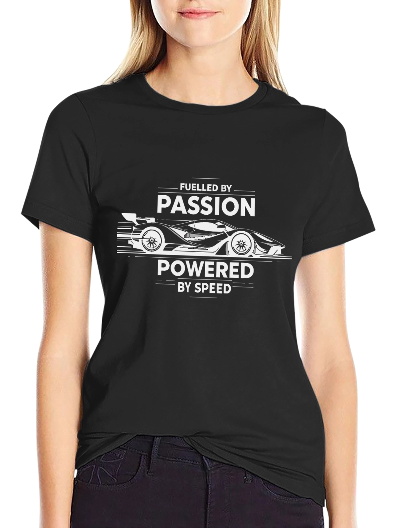 Fueled By Passion Graphic Tee - Racing Car Design