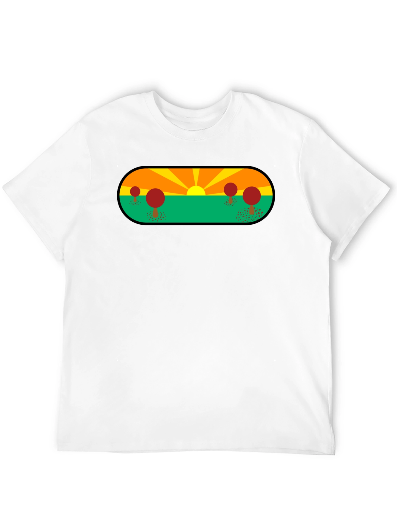 Nature Graphic Tee - Black Short Sleeve
