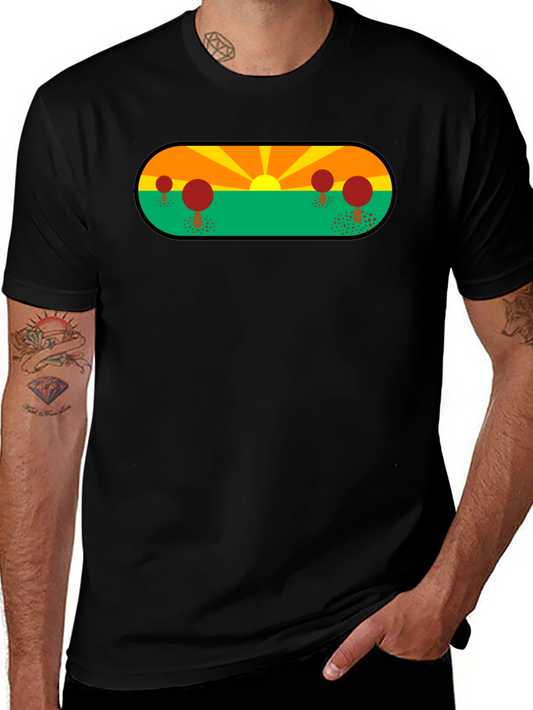 Nature Graphic Tee - Black Short Sleeve