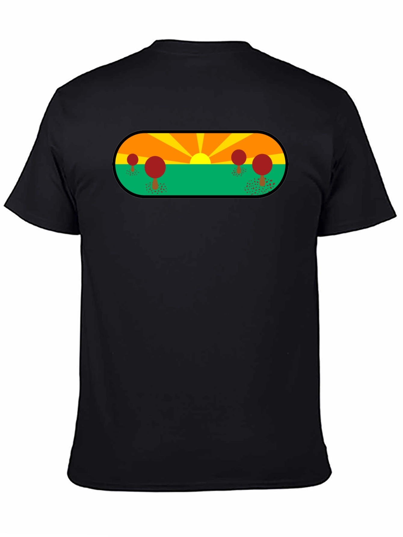 Nature Graphic Tee - Black Short Sleeve