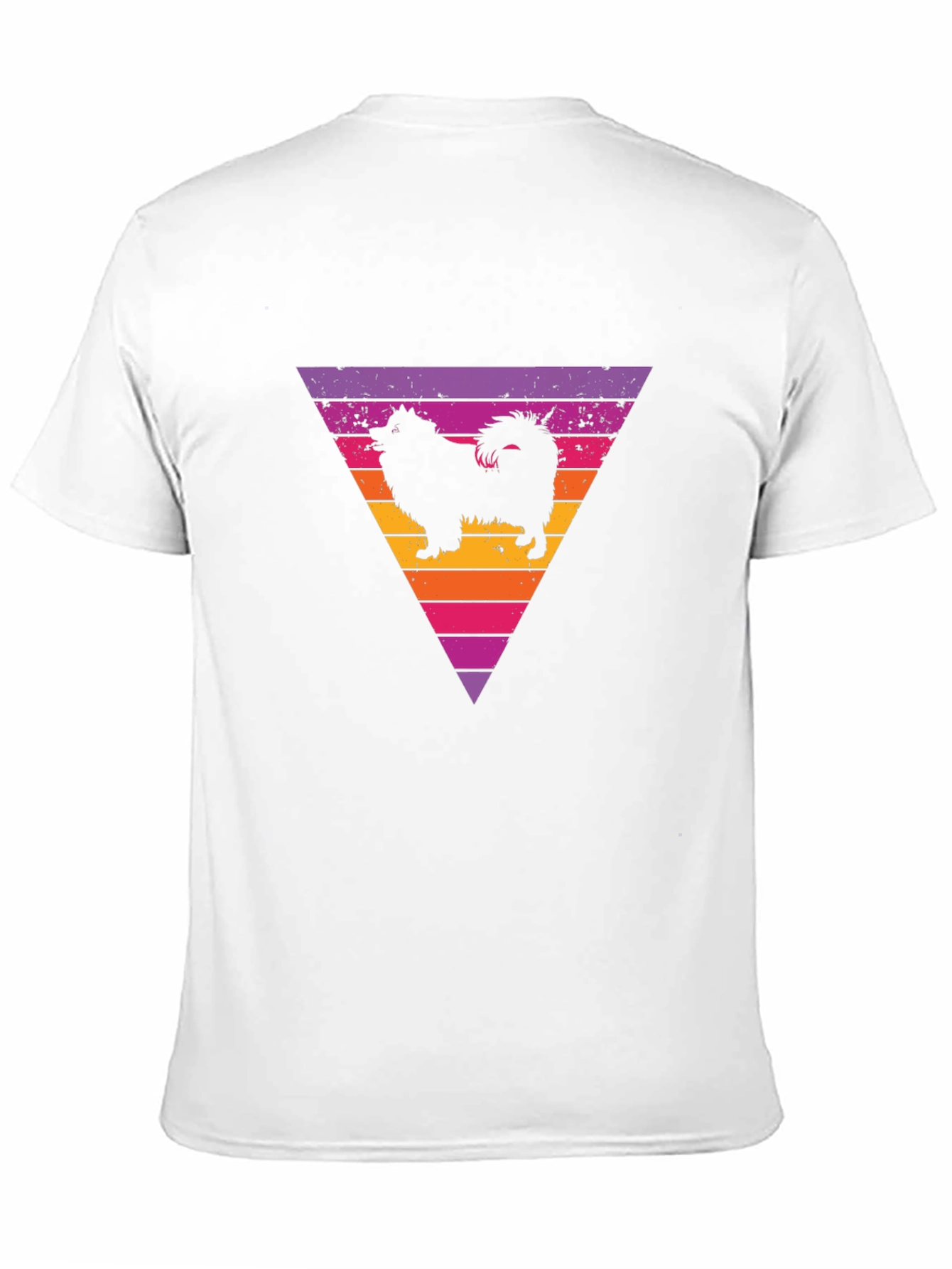Retro Dog Triangle Graphic T-Shirt