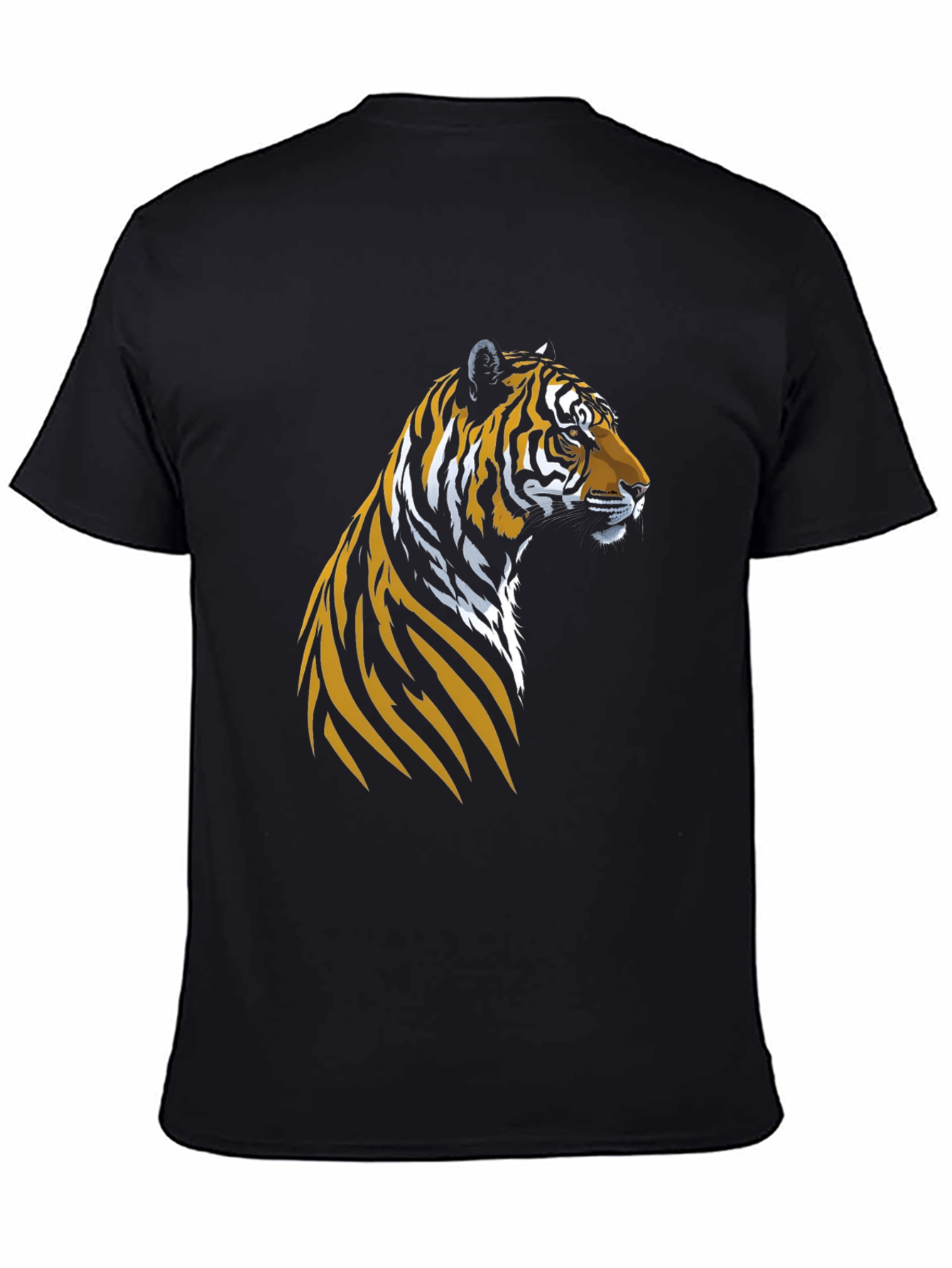 Cool Tiger Graphic Tee - Black Cotton T-Shirt