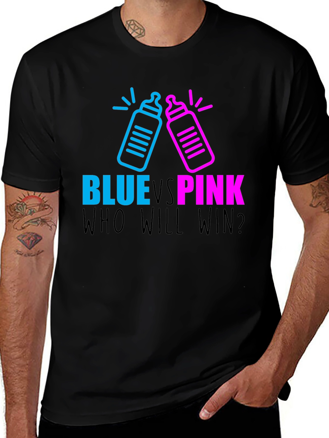 Blue Vs Pink Gender Reveal T-Shirt