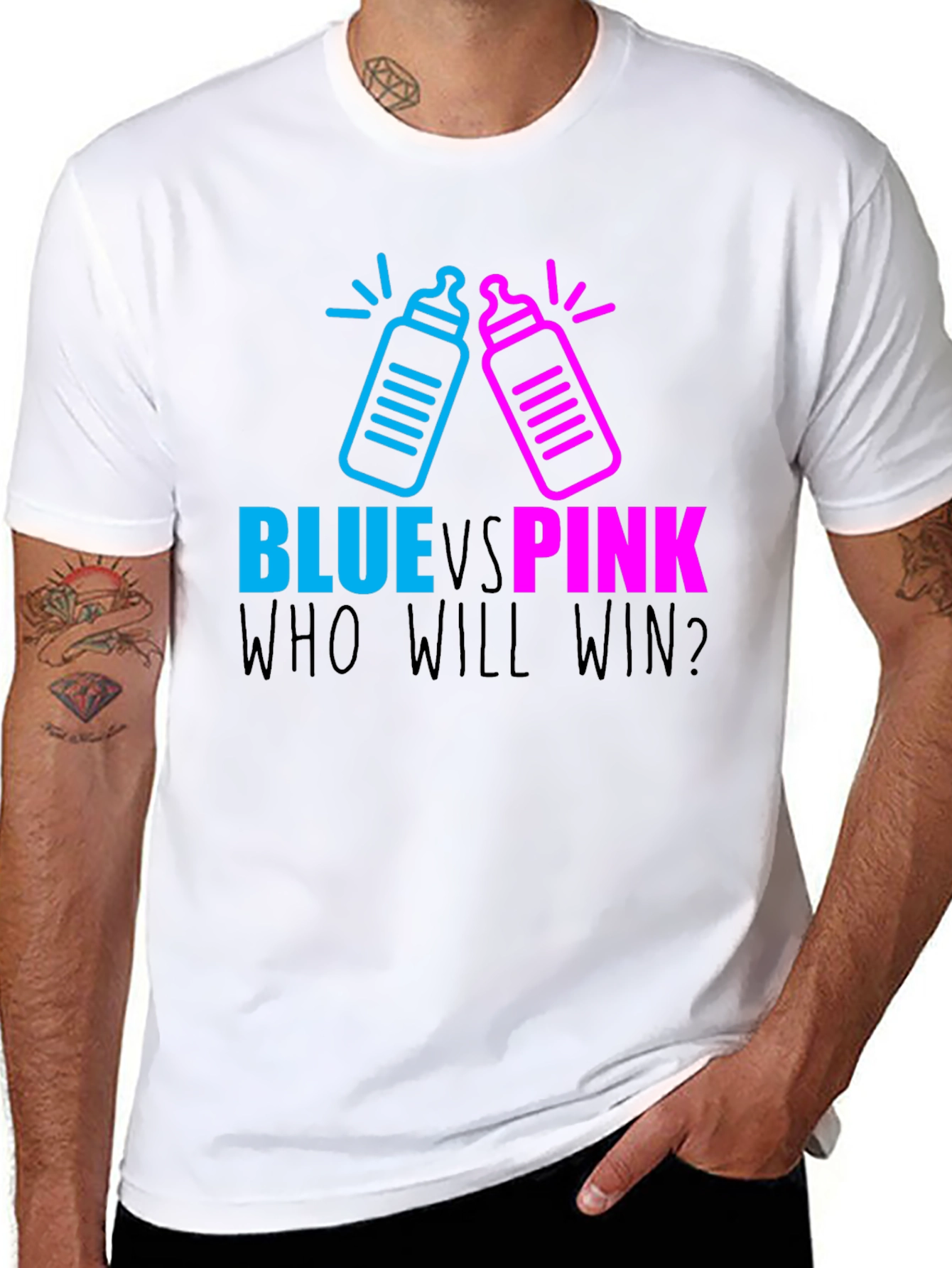 Blue Vs Pink Gender Reveal T-Shirt