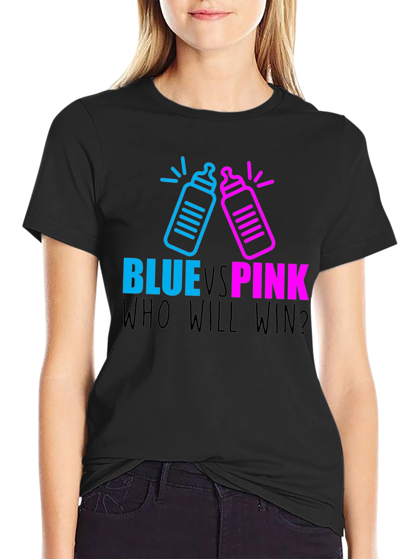 Blue Vs Pink Gender Reveal T-Shirt