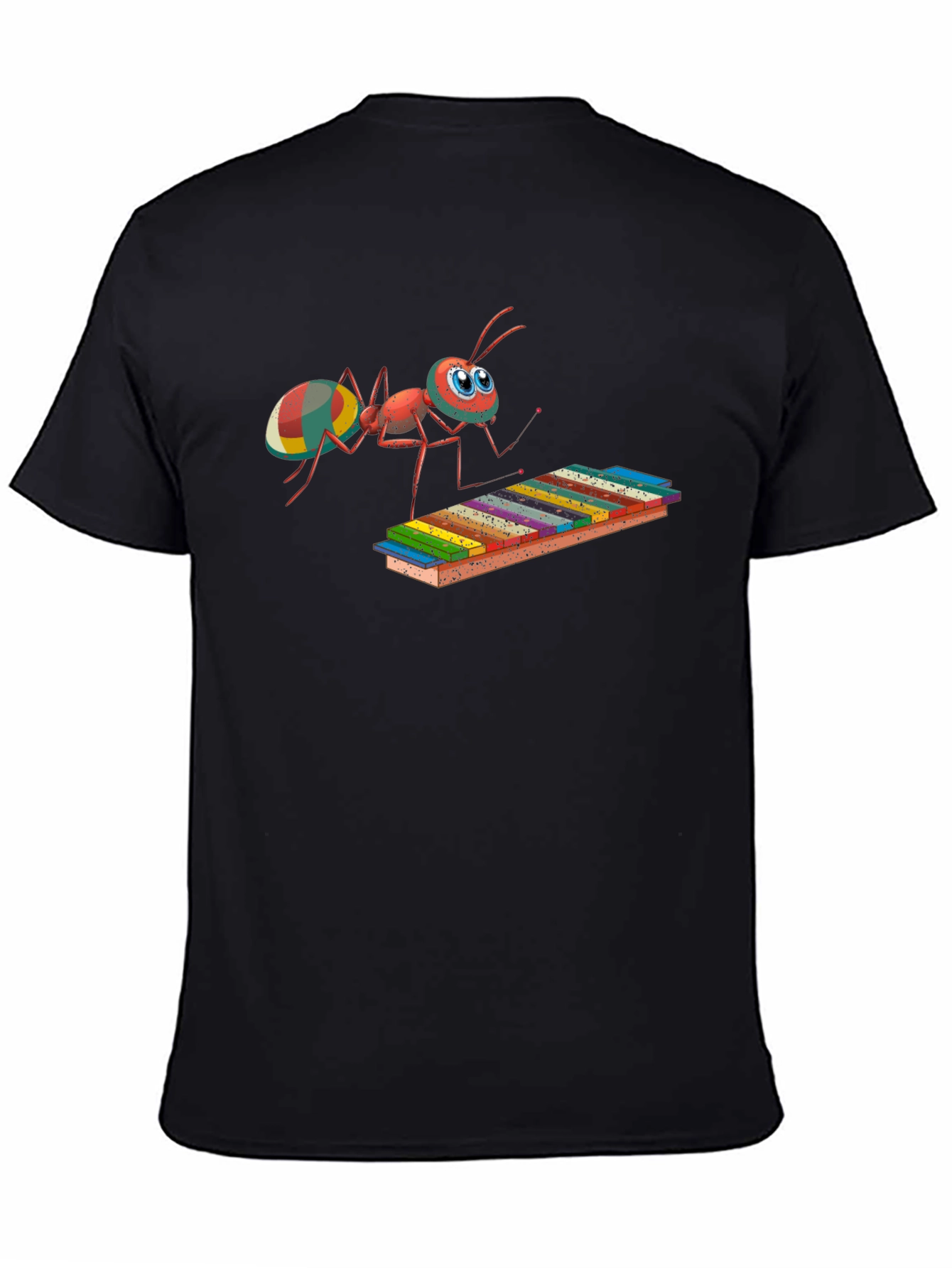 Musical Ant Graphic Tee - Quirky Cotton T-Shirt