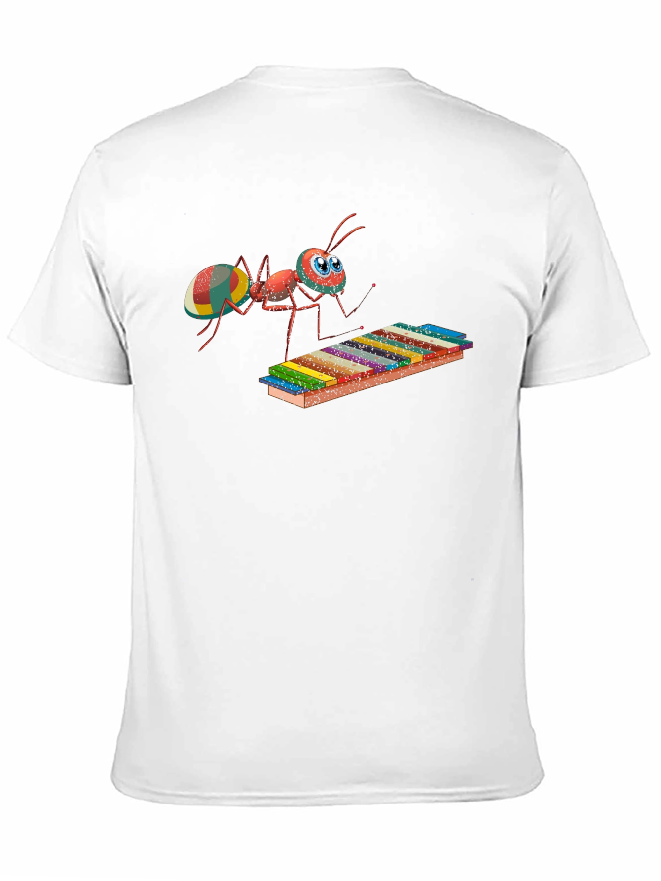 Musical Ant Graphic Tee - Quirky Cotton T-Shirt