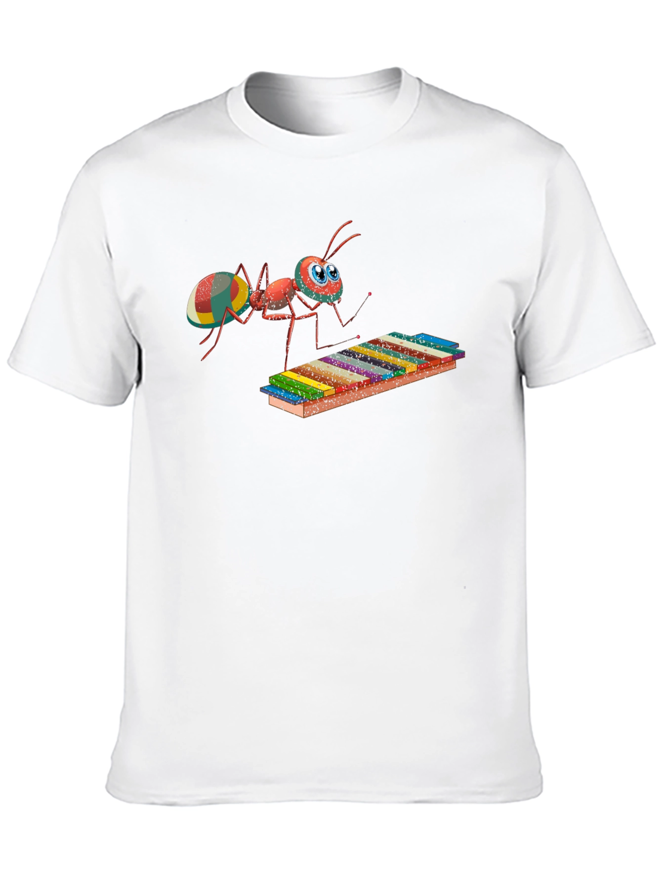 Musical Ant Graphic Tee - Quirky Cotton T-Shirt