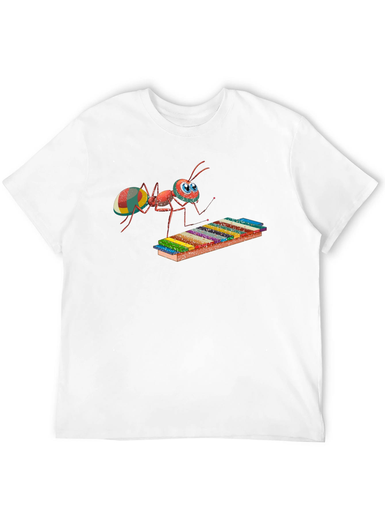 Musical Ant Graphic Tee - Quirky Cotton T-Shirt