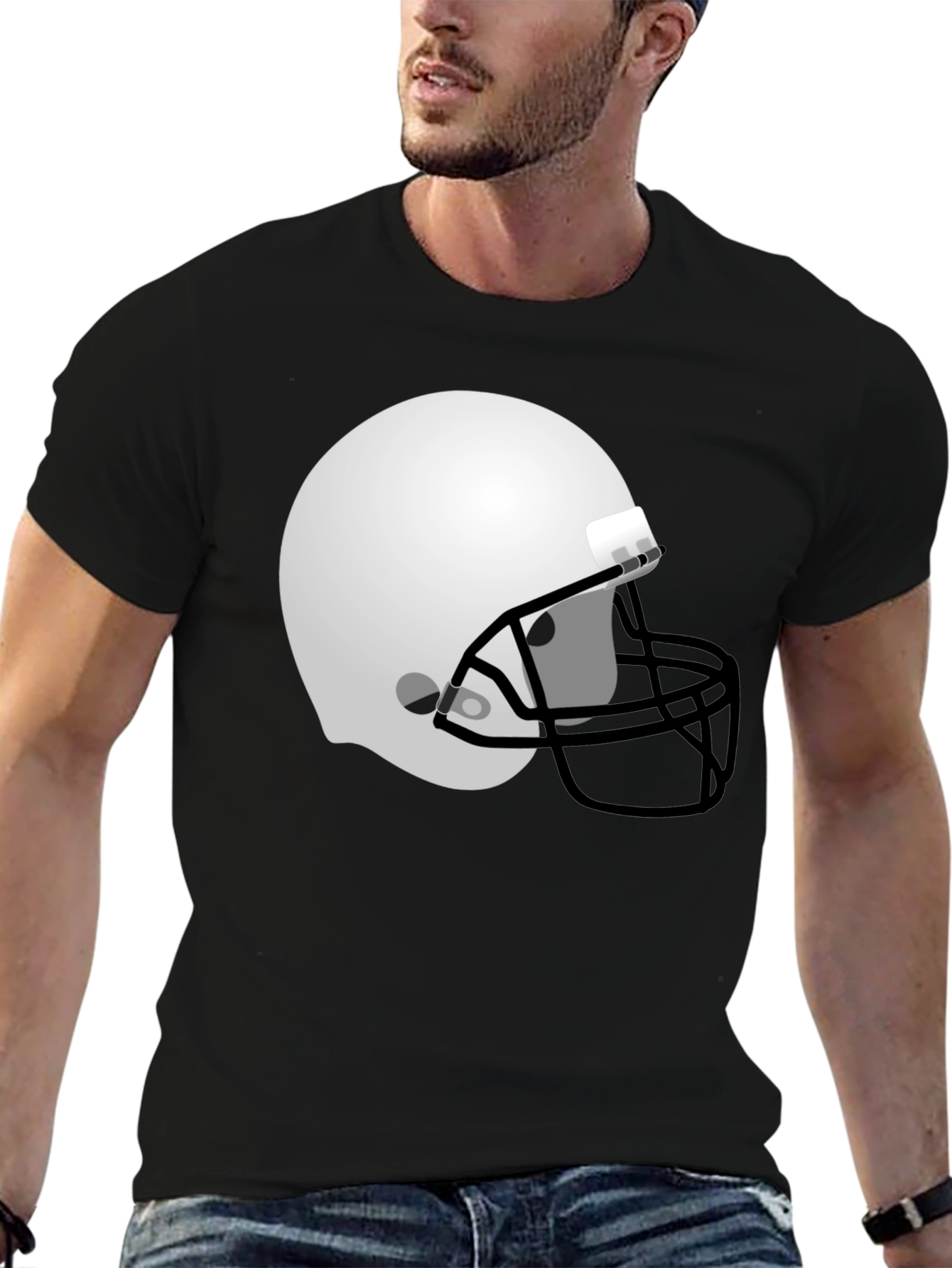 Football Helmet Graphic Tee - Stylish & Comfortable