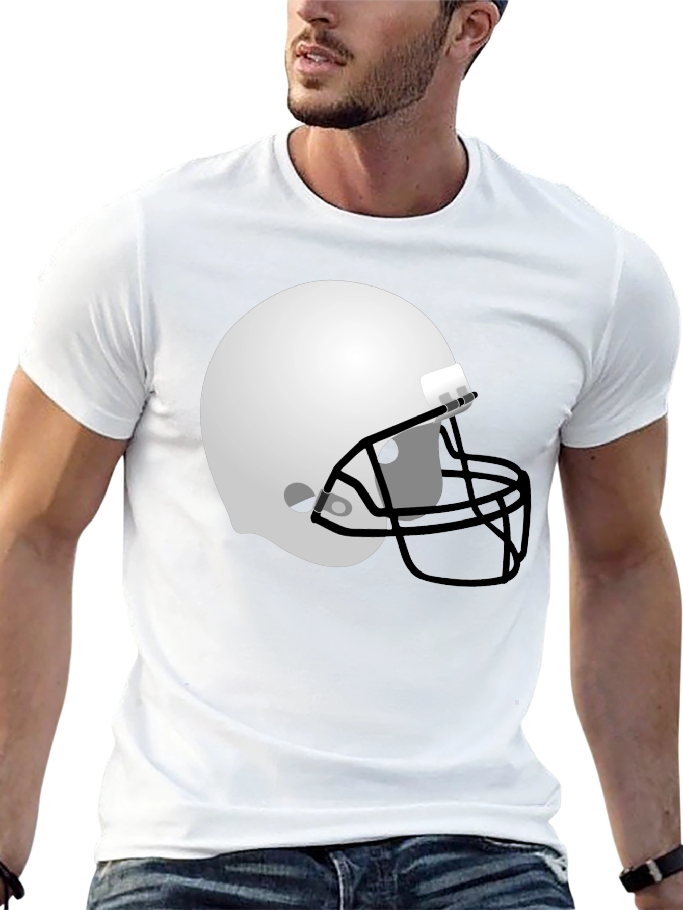 Football Helmet Graphic Tee - Stylish & Comfortable