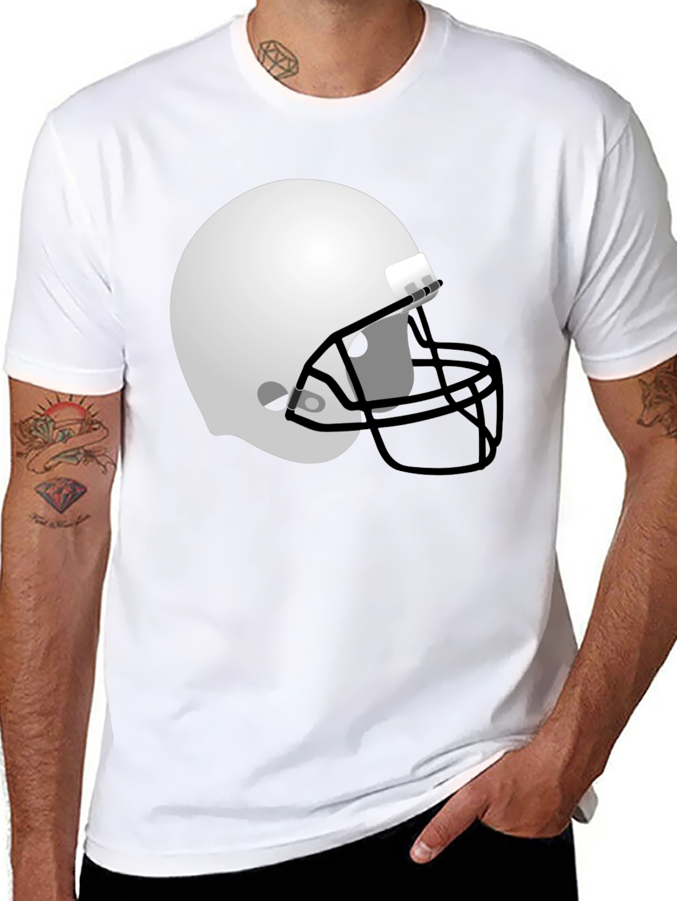 Football Helmet Graphic Tee - Stylish & Comfortable