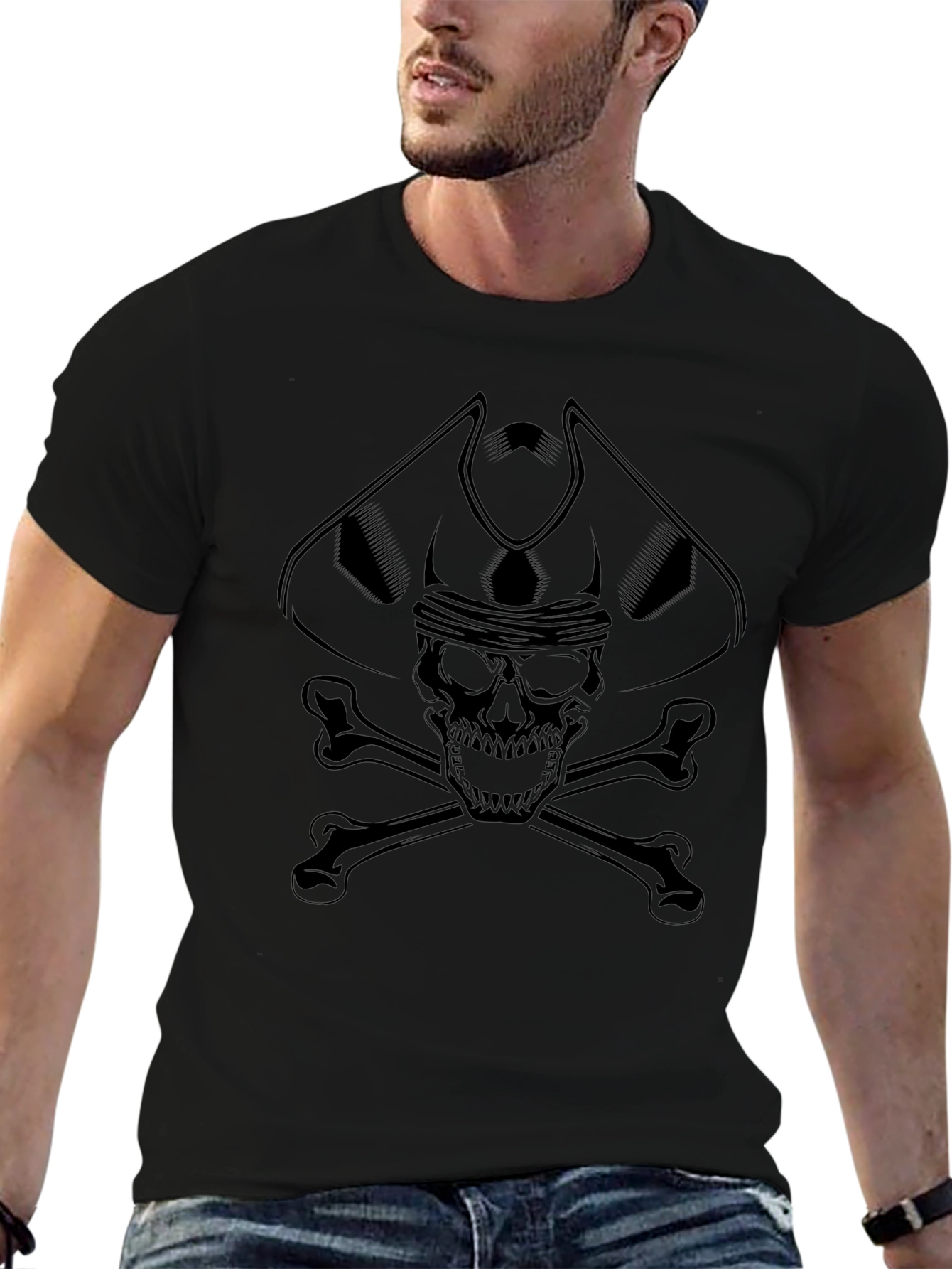 Pirate Skull & Crossbones Graphic T-Shirt