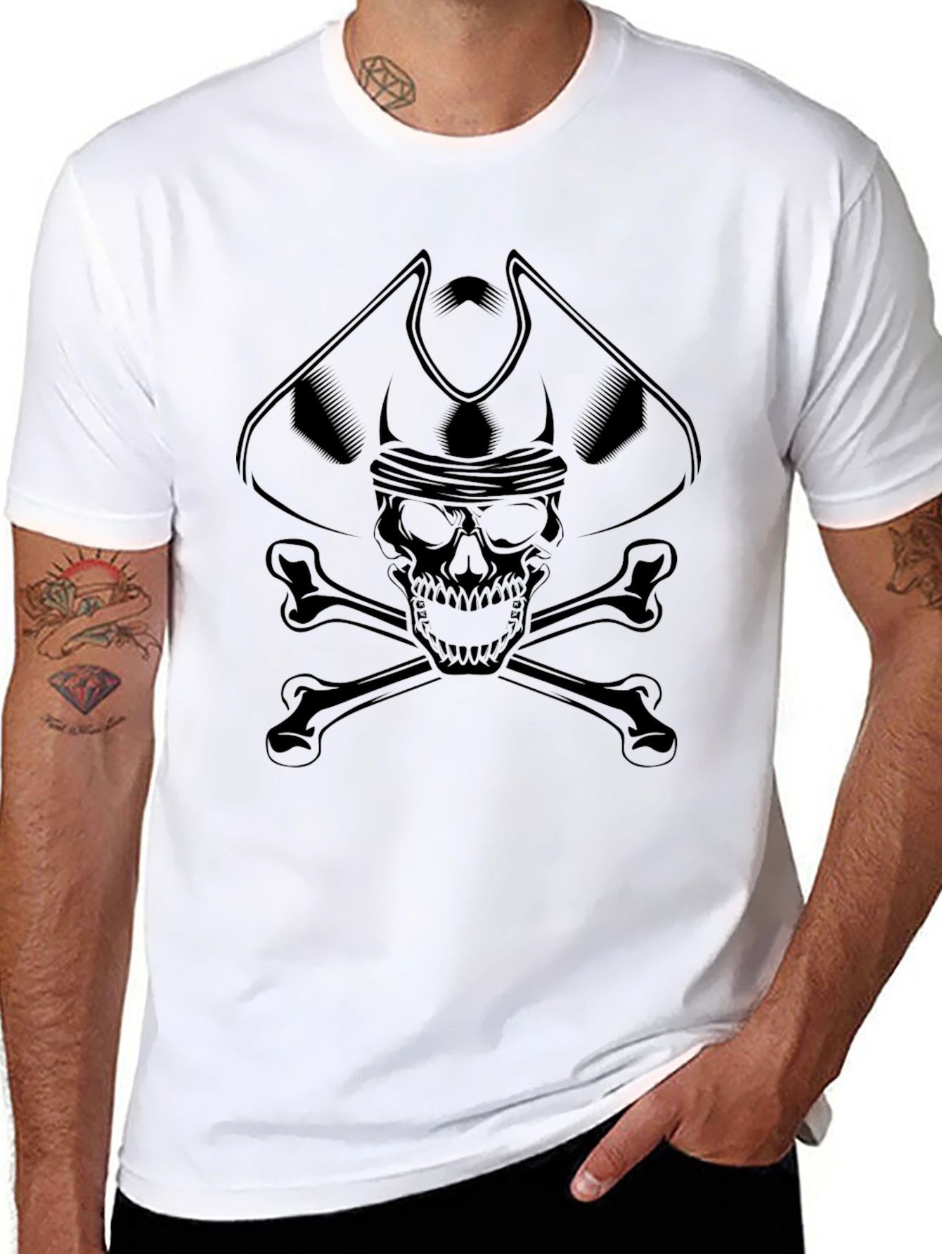 Pirate Skull & Crossbones Graphic T-Shirt