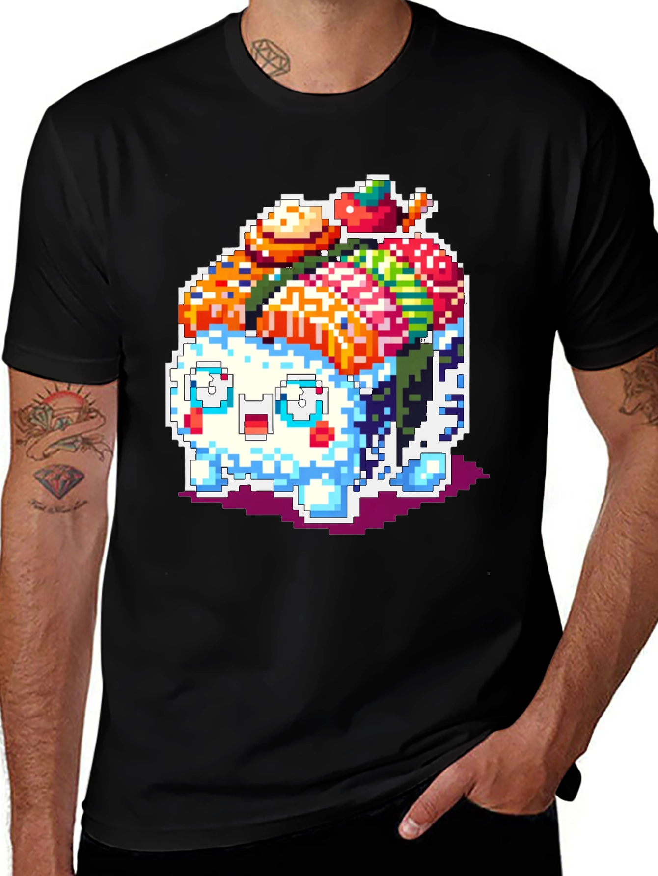 Sushi Monster Pixel Art T-Shirt
