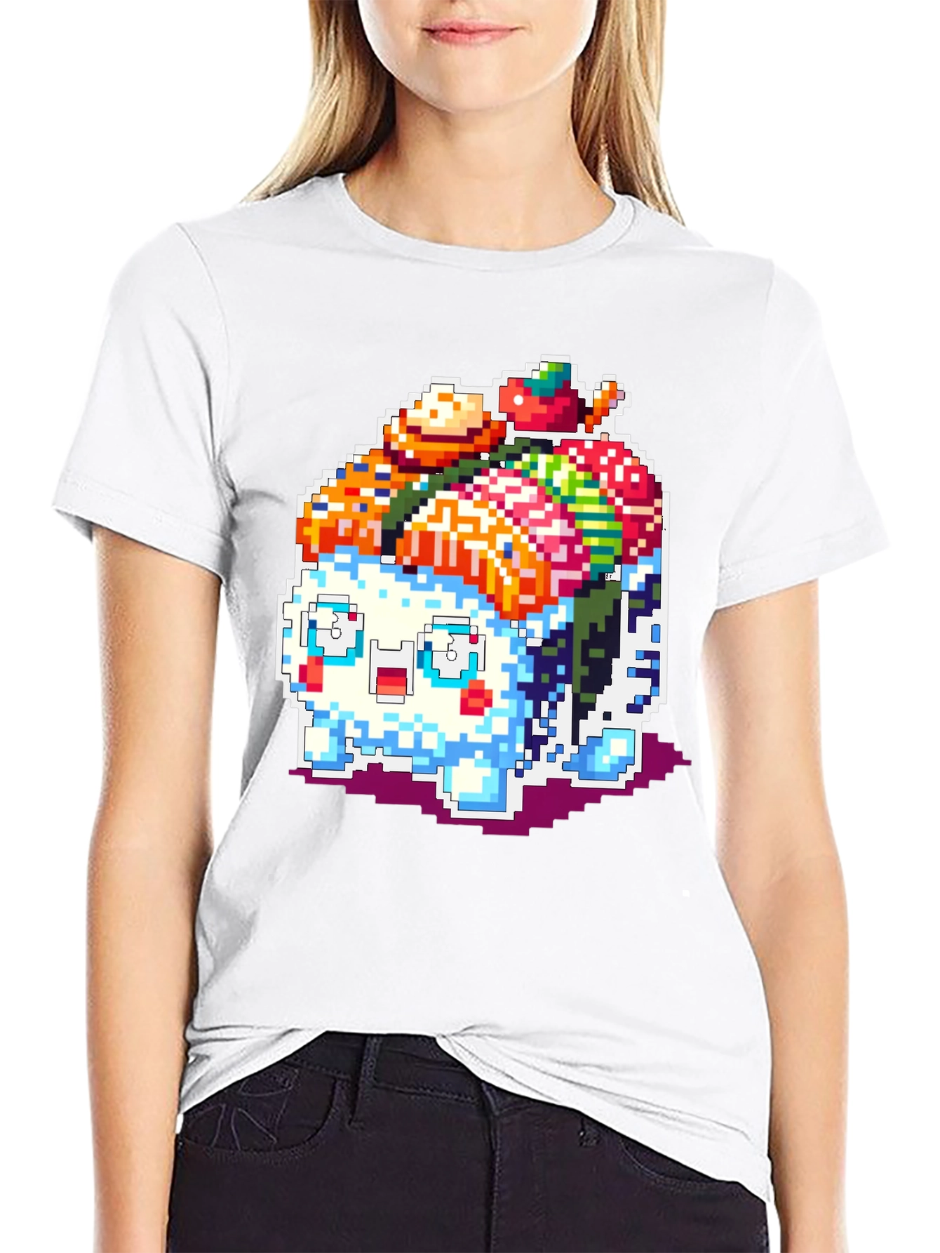 Sushi Monster Pixel Art T-Shirt