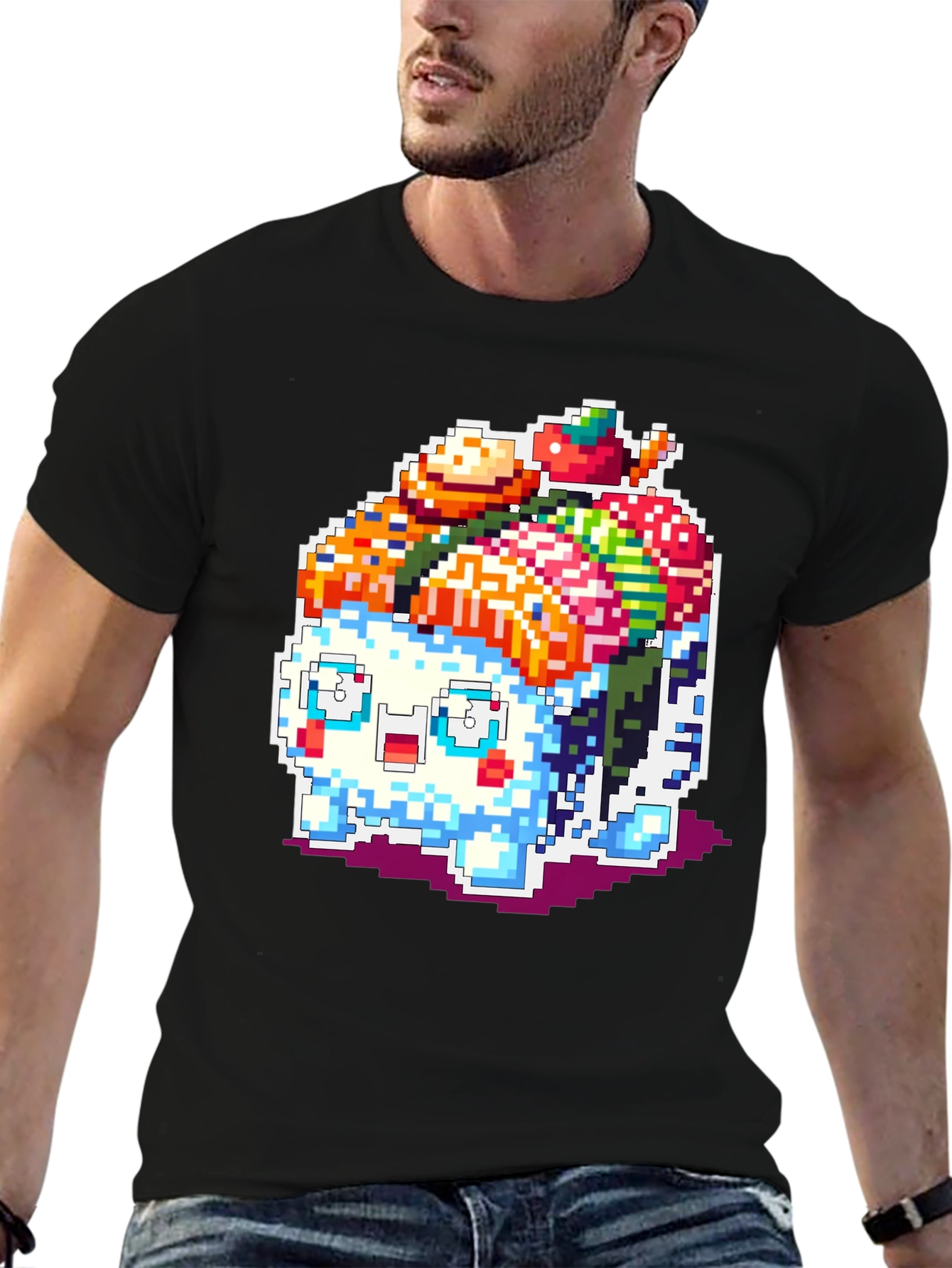 Sushi Monster Pixel Art T-Shirt