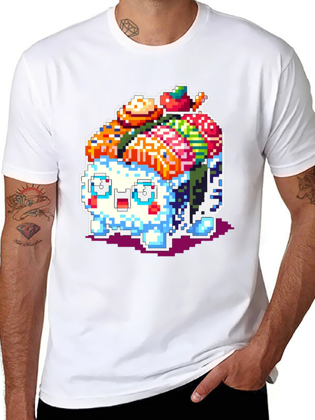 Sushi Monster Pixel Art T-Shirt
