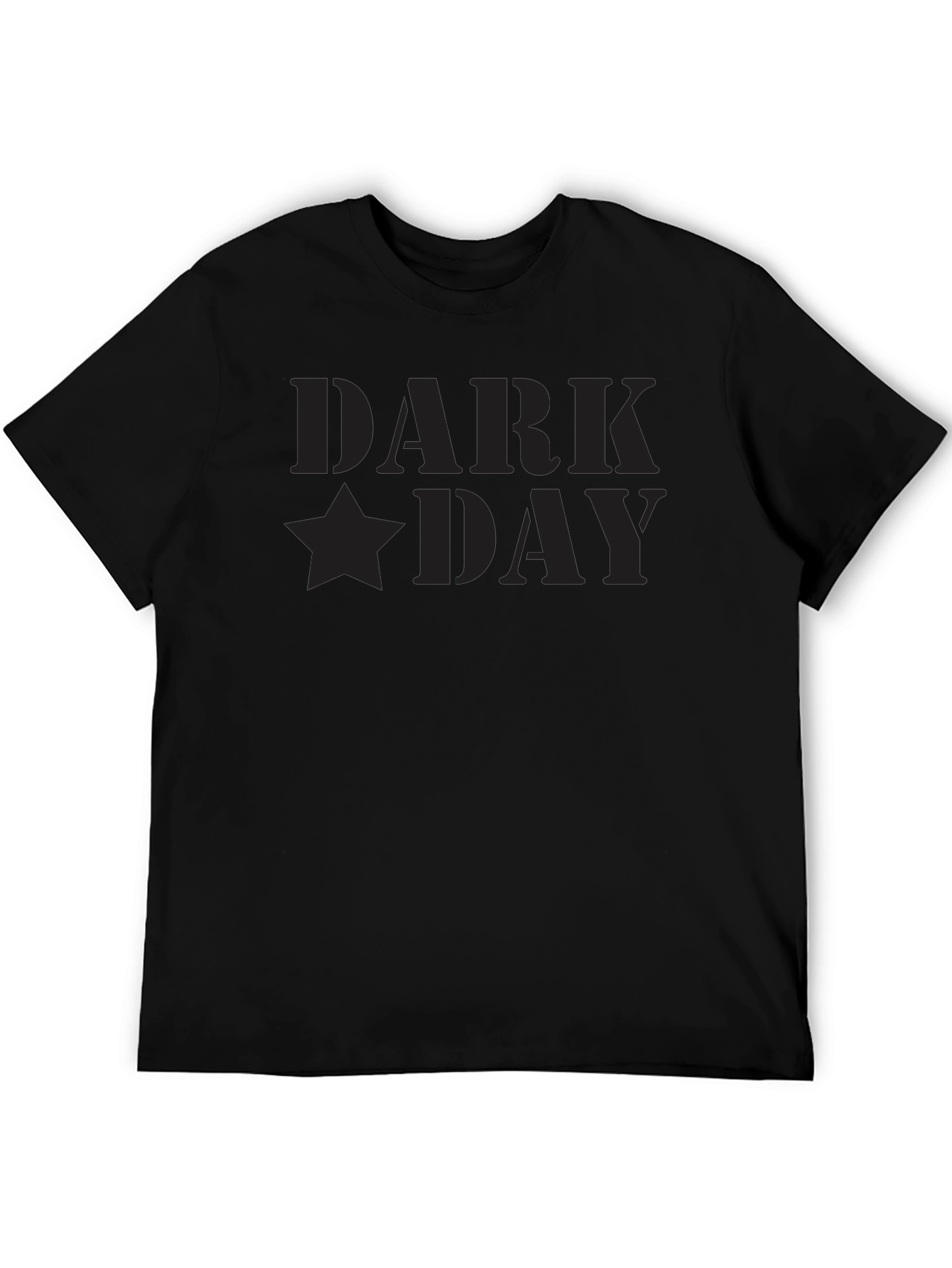 Dark Day Black Graphic Tee - Premium Soft Cotton