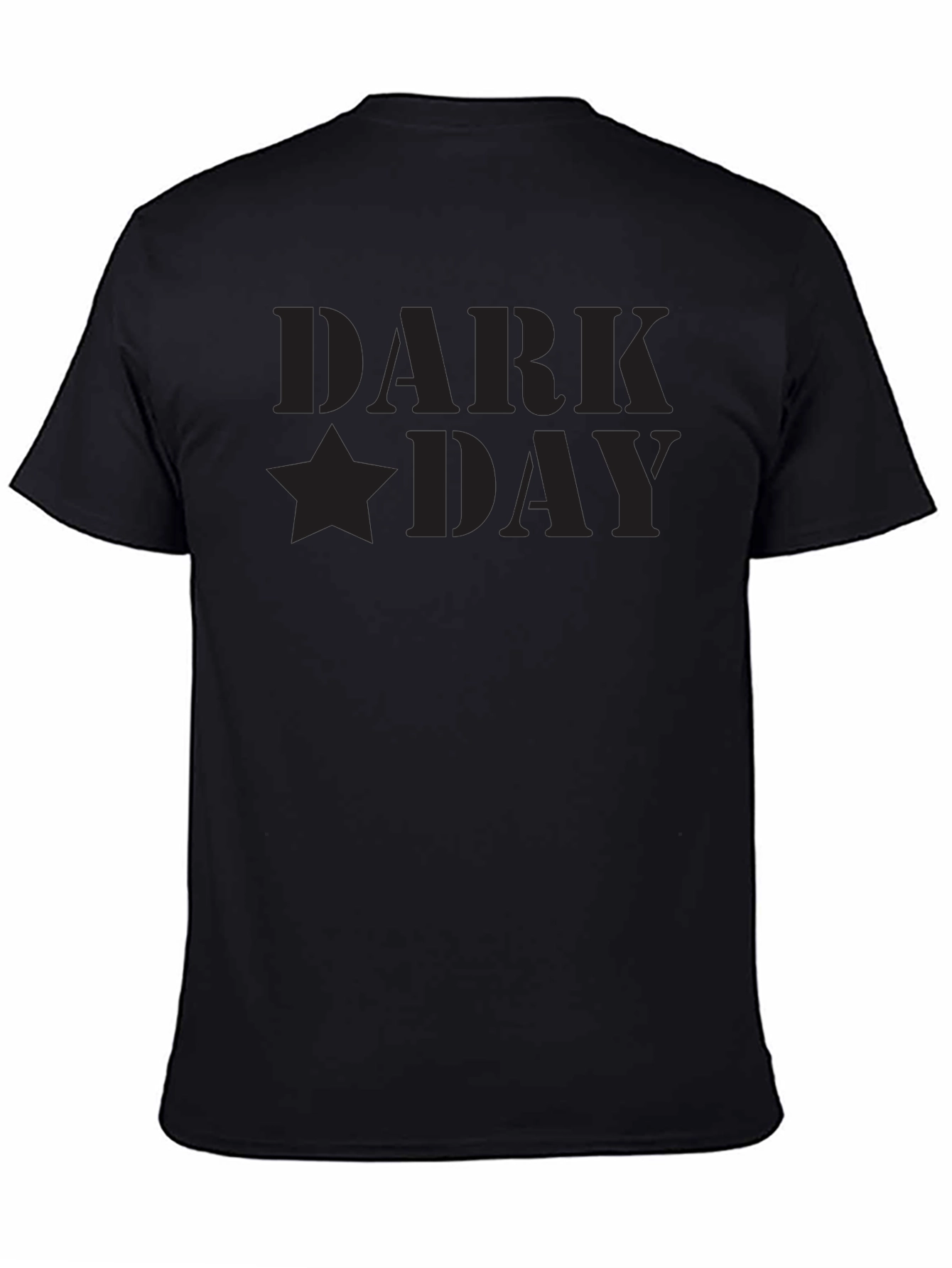 Dark Day Black Graphic Tee - Premium Soft Cotton