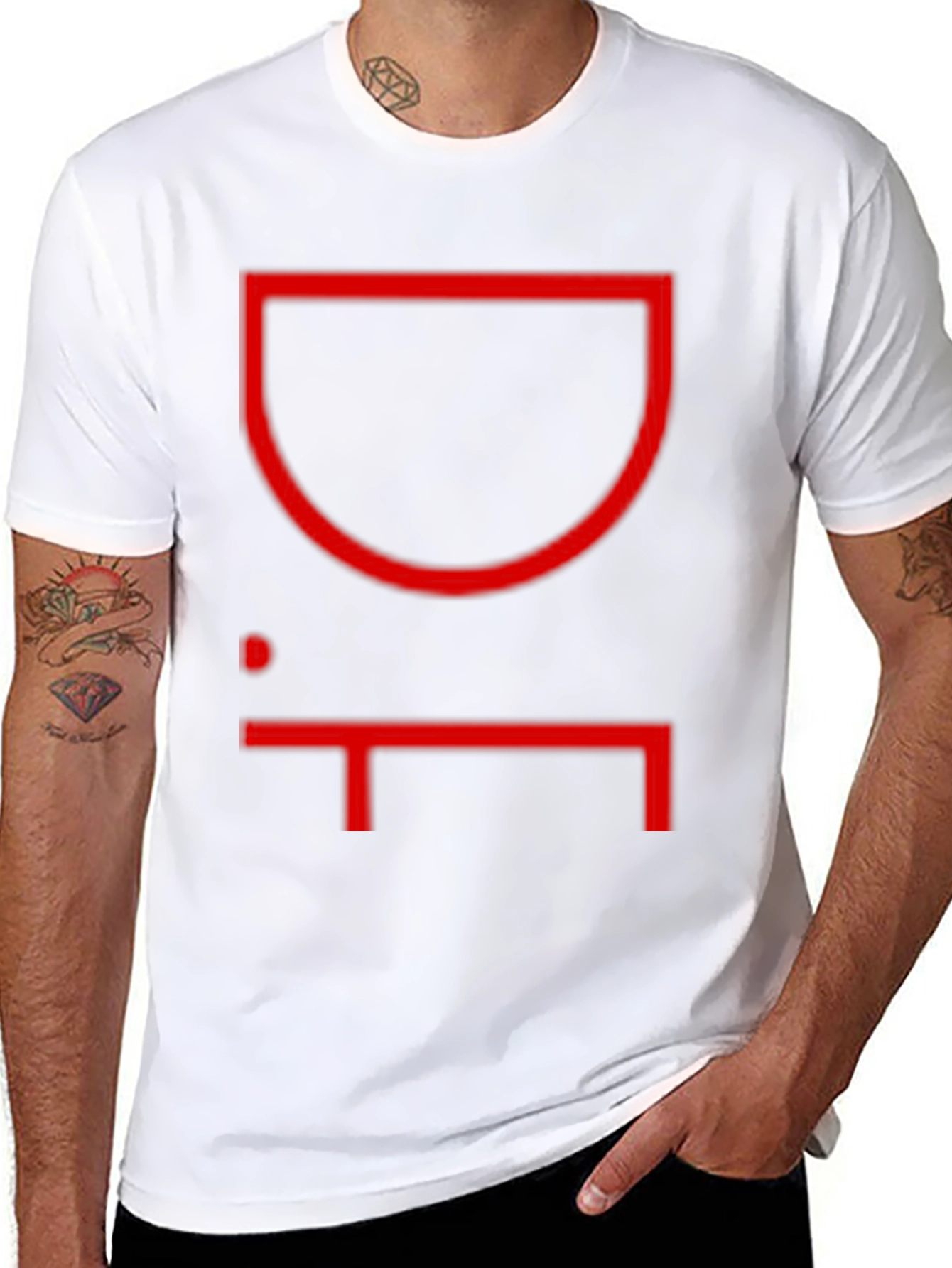 Abstract Graphic Print Black T-Shirt
